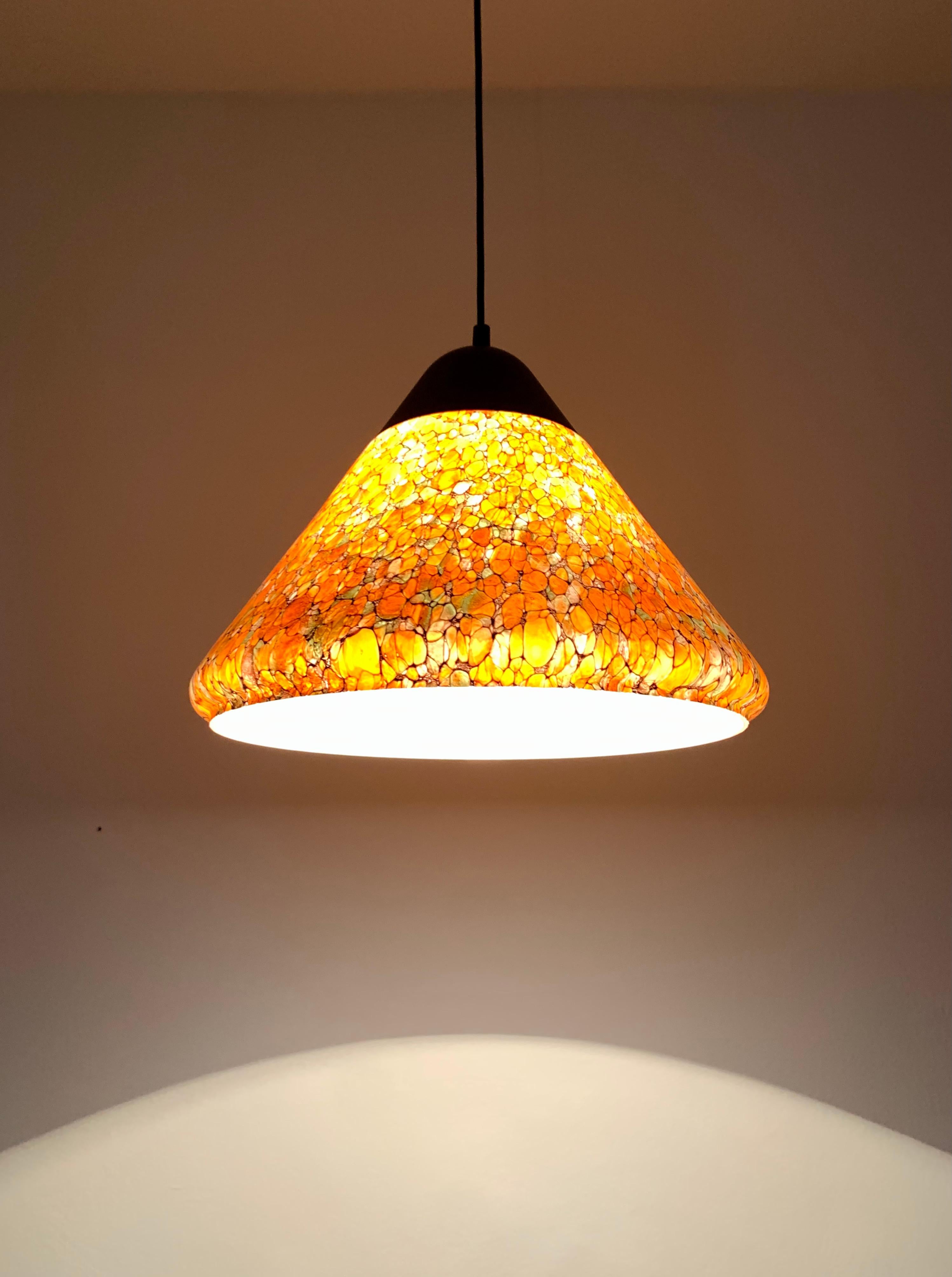 Glass Pendant Lamp by Peill and Putzler For Sale 2