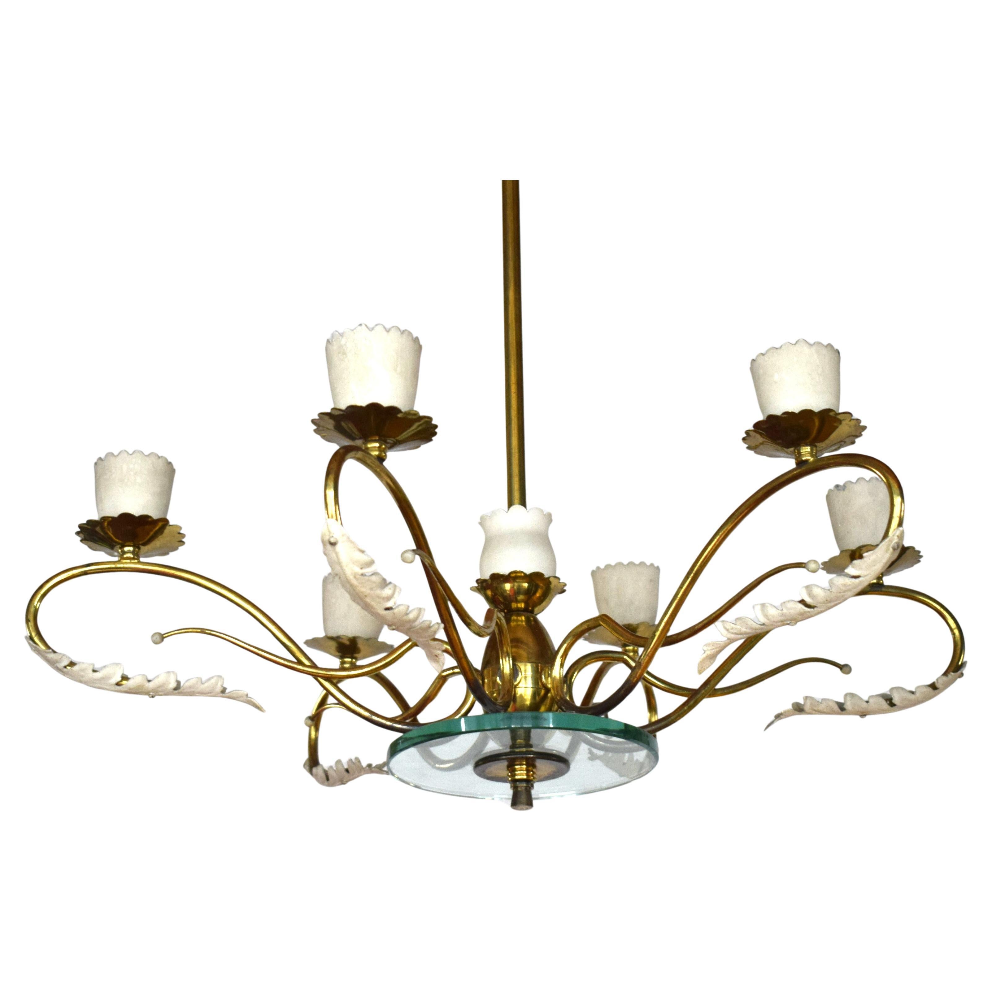 Glass Pendant Lamp by Pietro Chiesa for Fontana Arte, 1930s