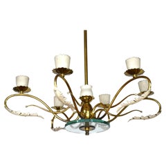 Glass Pendant Lamp by Pietro Chiesa for Fontana Arte, 1930s