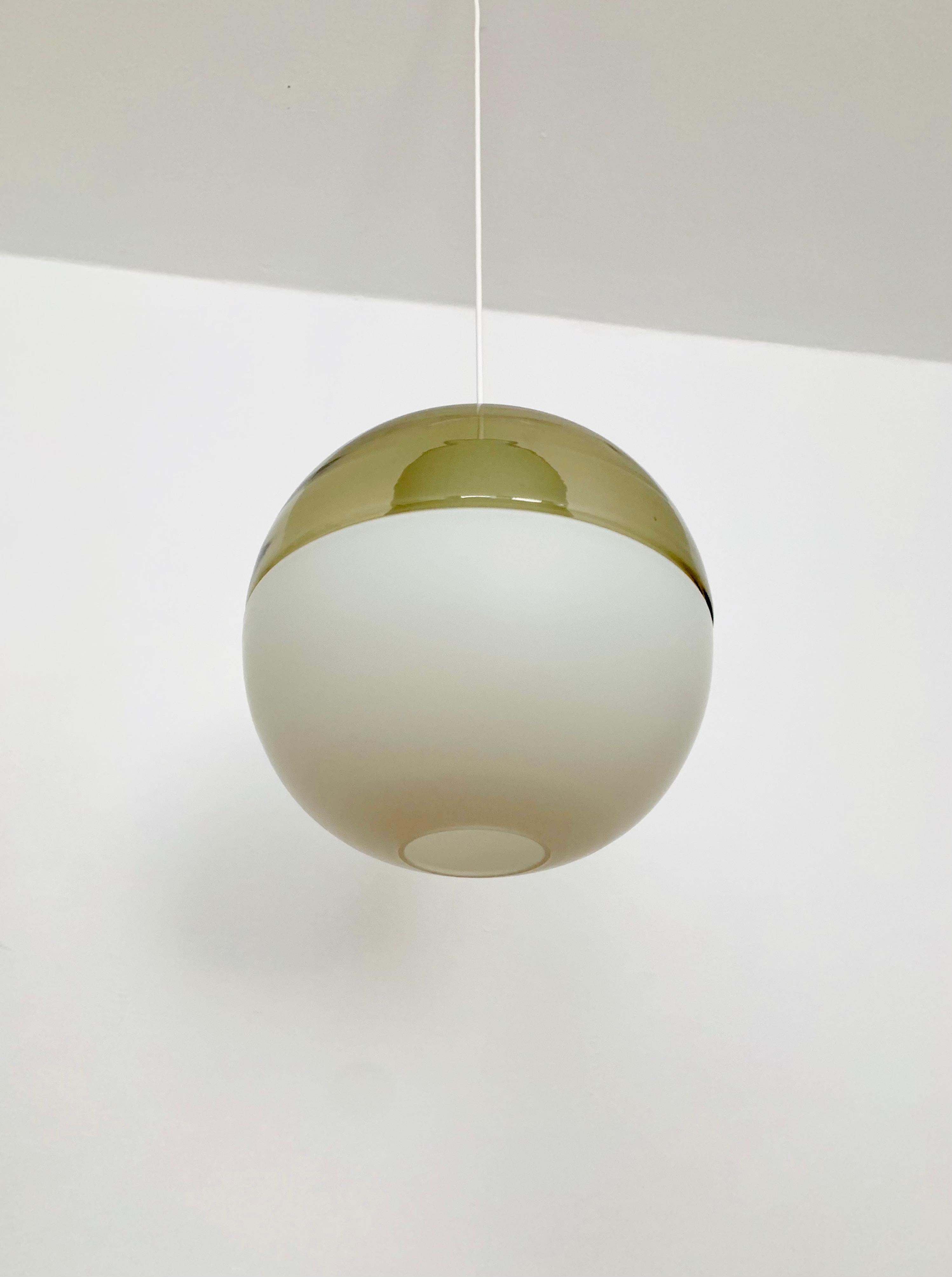German Glass Pendant Lamp by Wilhelm Wagenfeld for Peill and Putzler For Sale