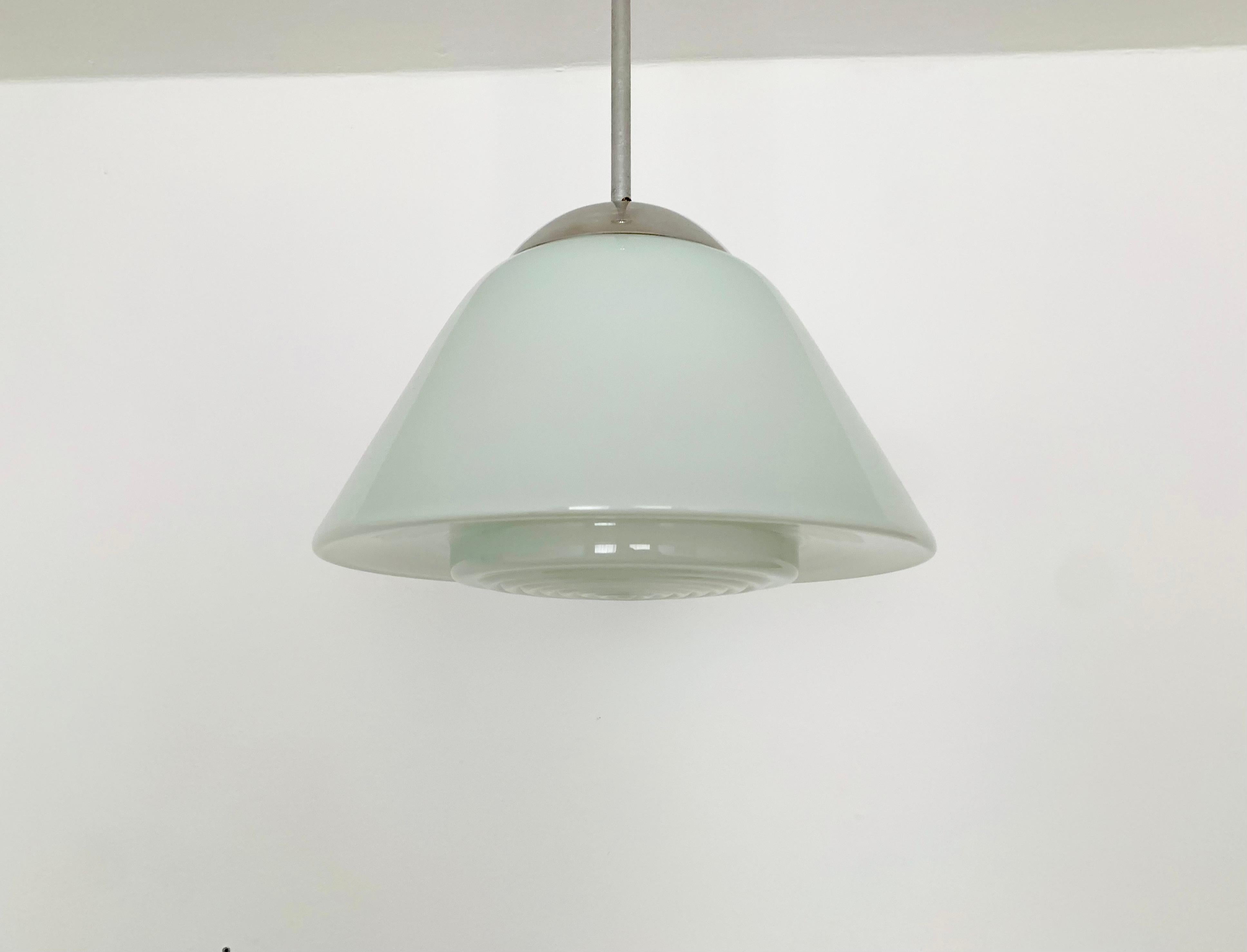Mid-20th Century Glass Pendant Lamp by Wilhelm Wagenfeld for Peill and Putzler For Sale