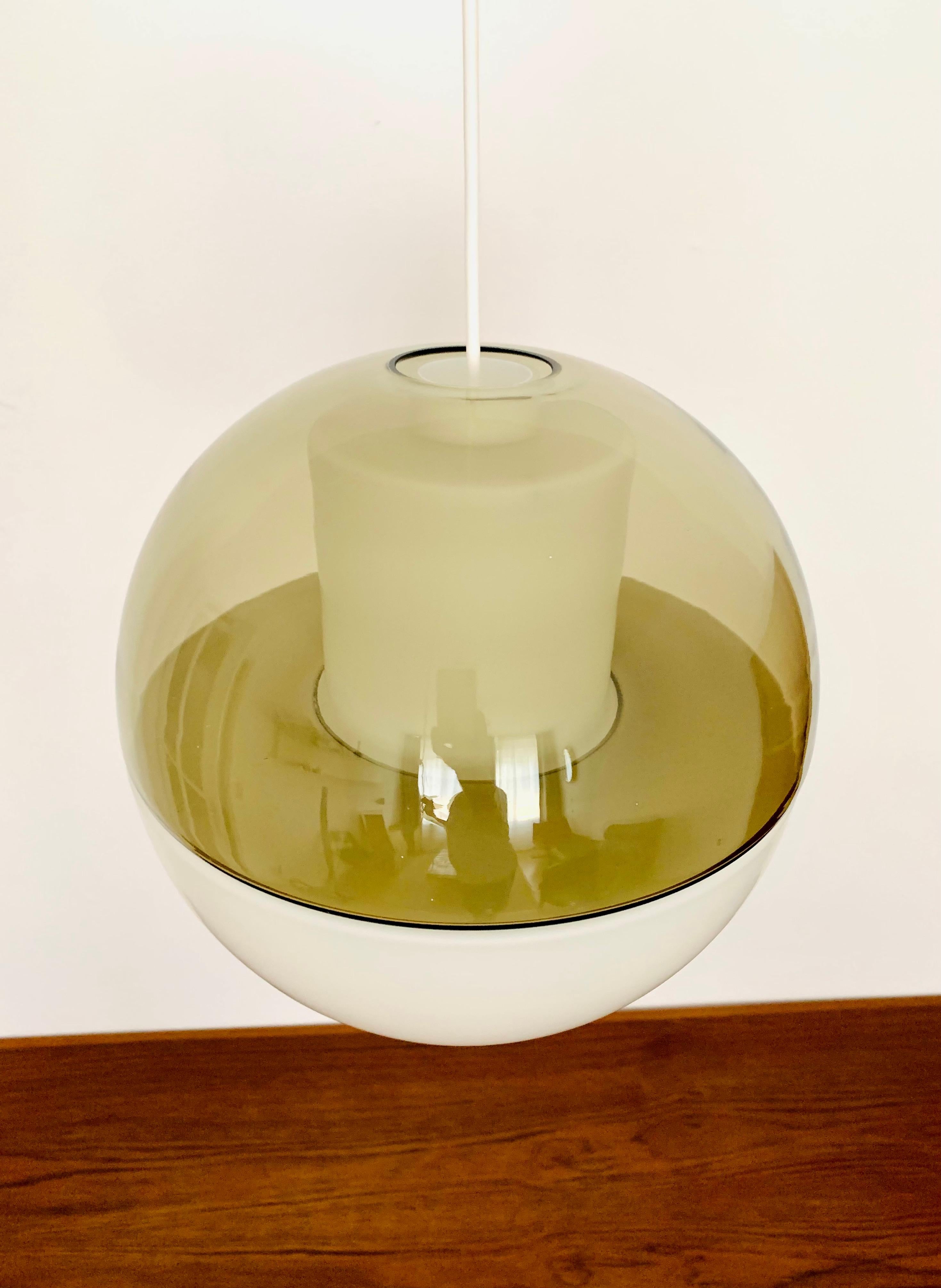 Glass Pendant Lamp by Wilhelm Wagenfeld for Peill and Putzler In Good Condition For Sale In München, DE