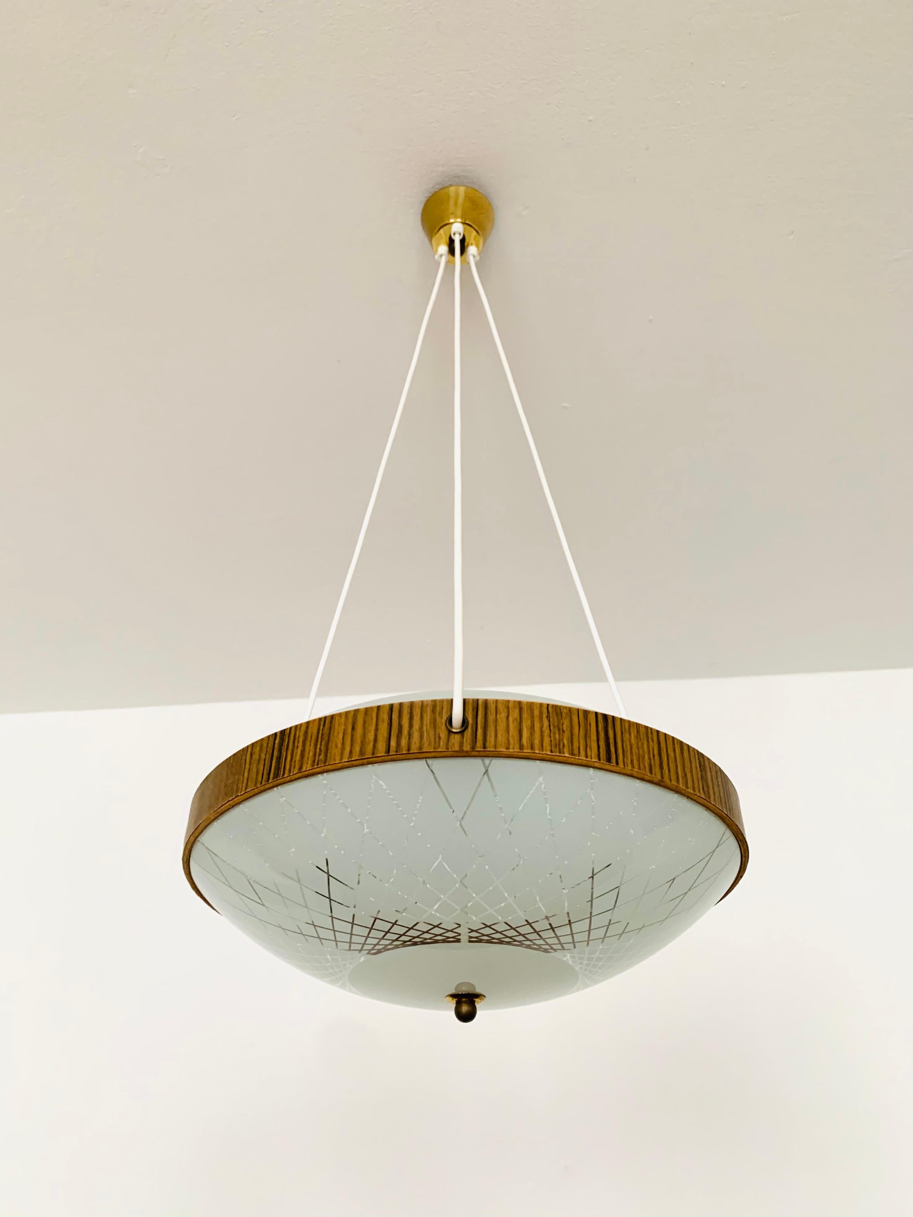 Glass Pendant Lamp In Good Condition For Sale In München, DE