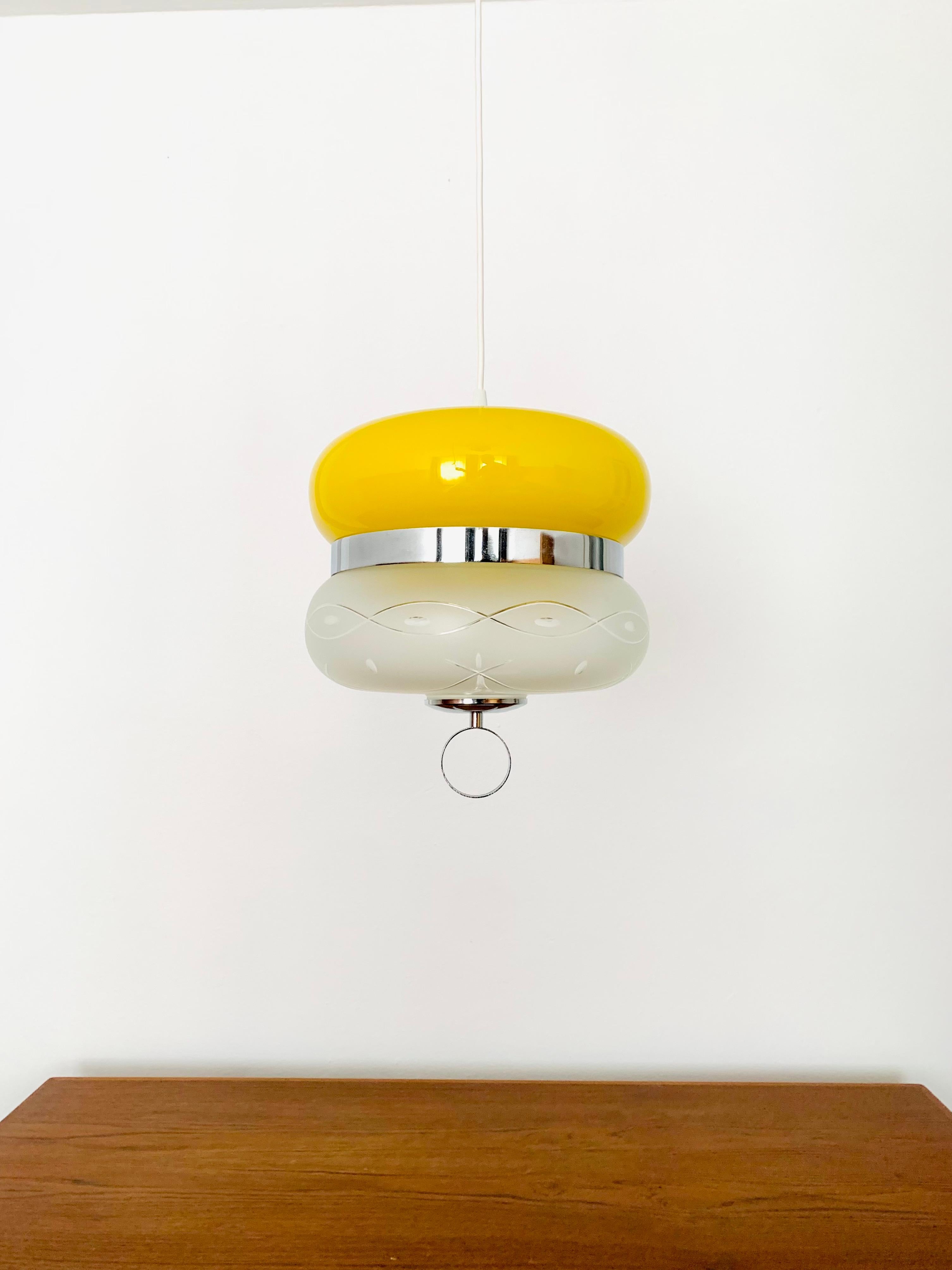 Glass Pendant Lamp In Good Condition For Sale In München, DE