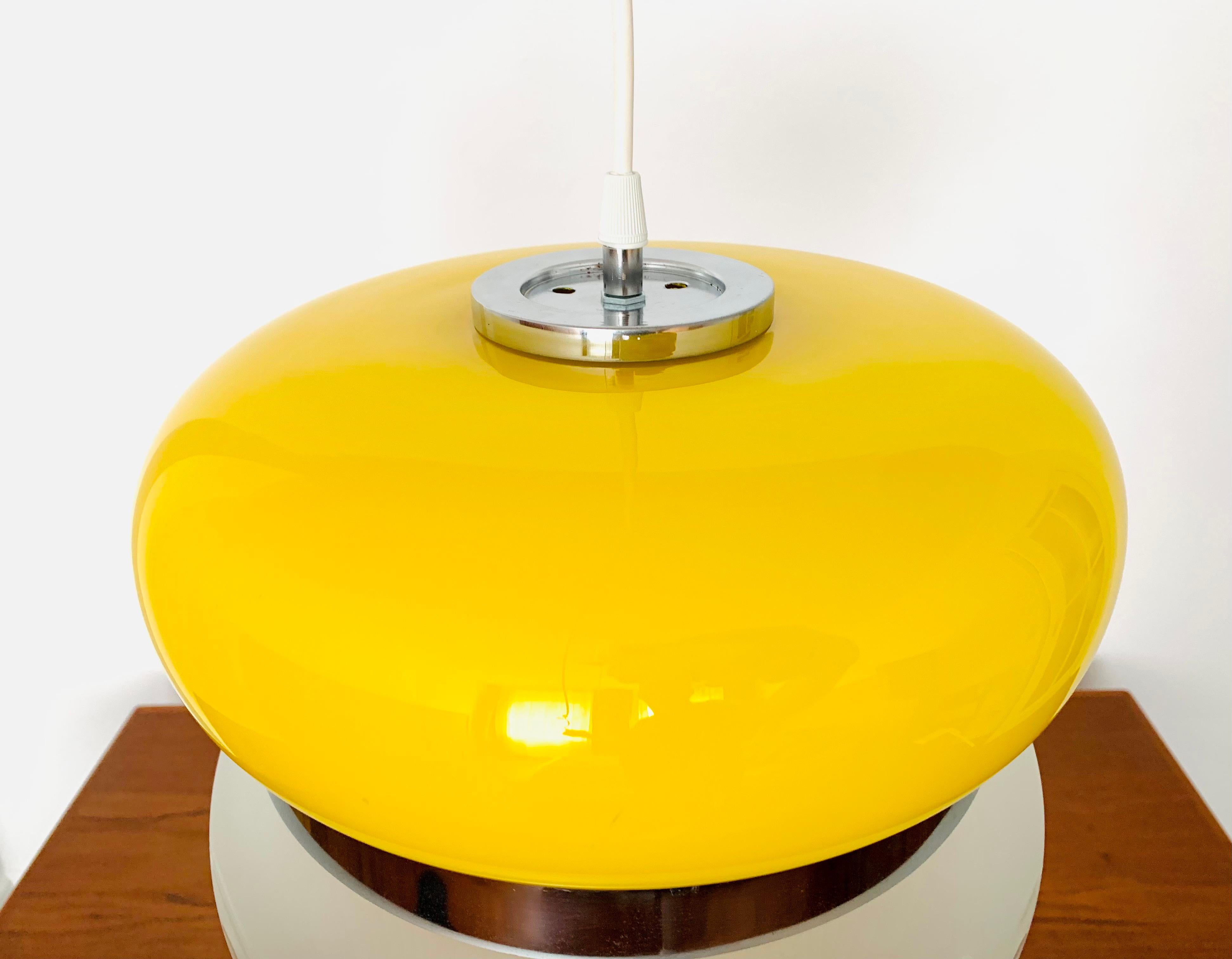 Metal Glass Pendant Lamp For Sale