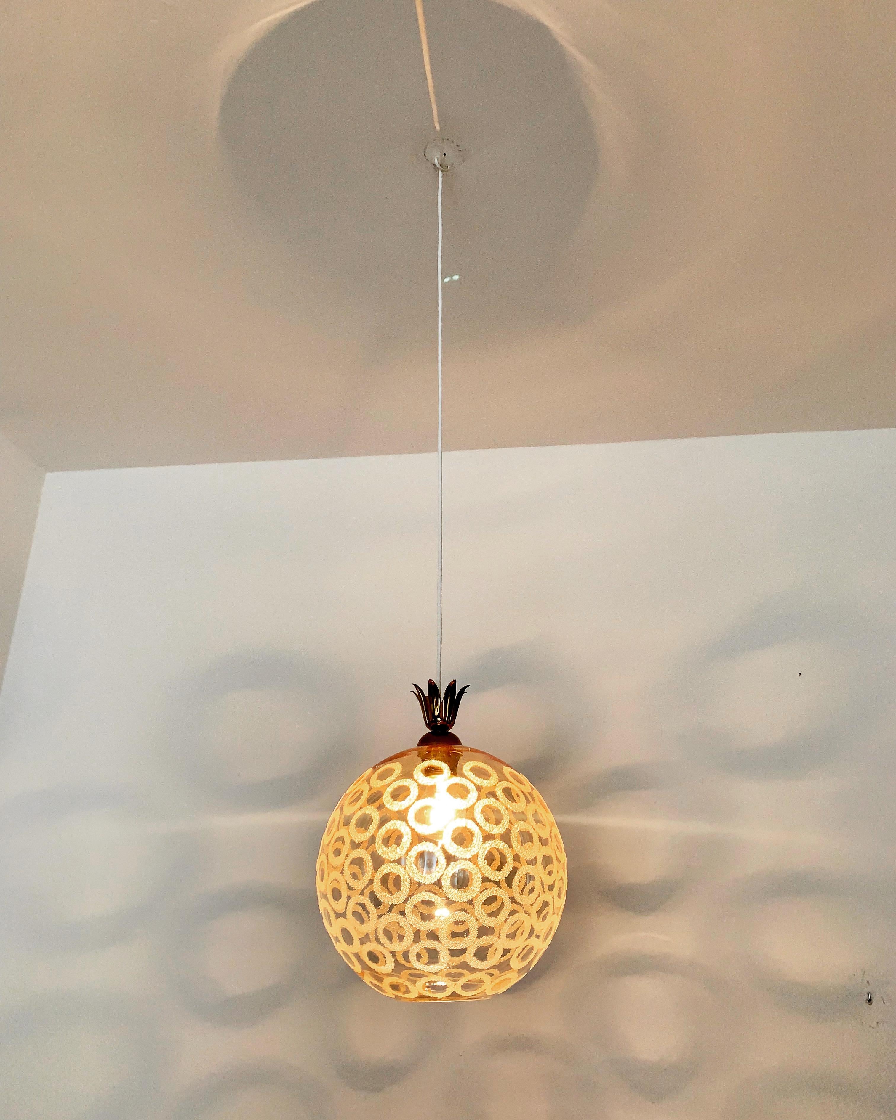 Glass Pendant Lamp For Sale 1