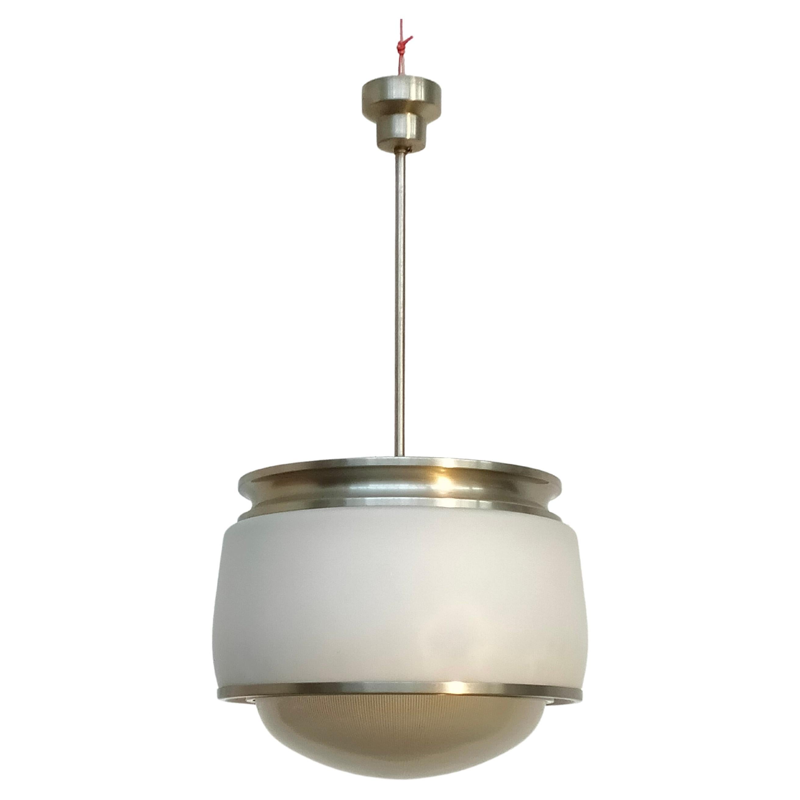 Glass Pendant Lamp “Kappa” Model by Sergio Mazza for Artemide 60s