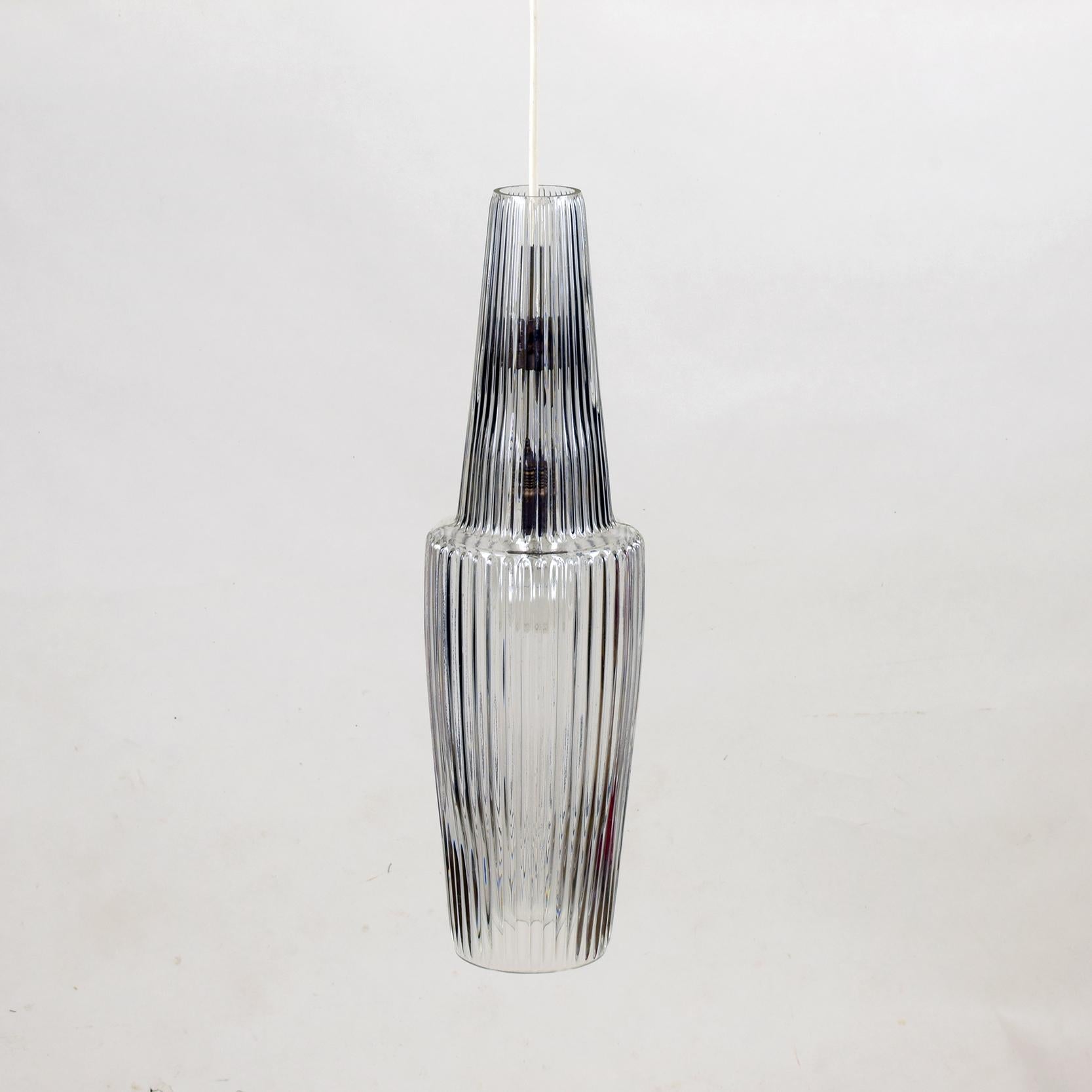 Mid-Century Modern Glass Pendant Lamp 'Pisa' by Aloys Gangkofner for Peill & Putzler, 1950s For Sale