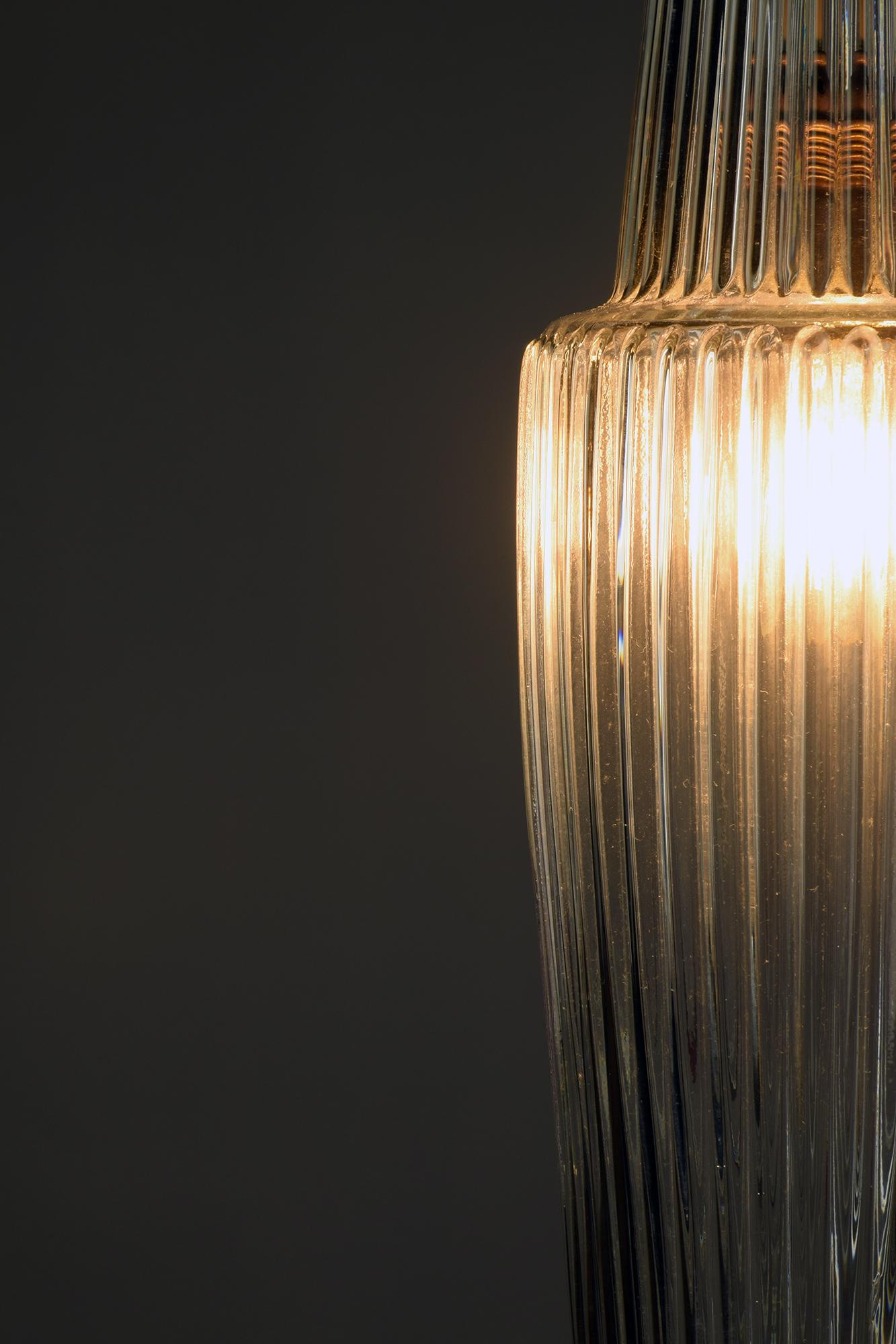 Verre Lampe suspendue en verre 'Pisa' d'Aloys Gangkofner pour Peill & Putzler:: années 1950 en vente