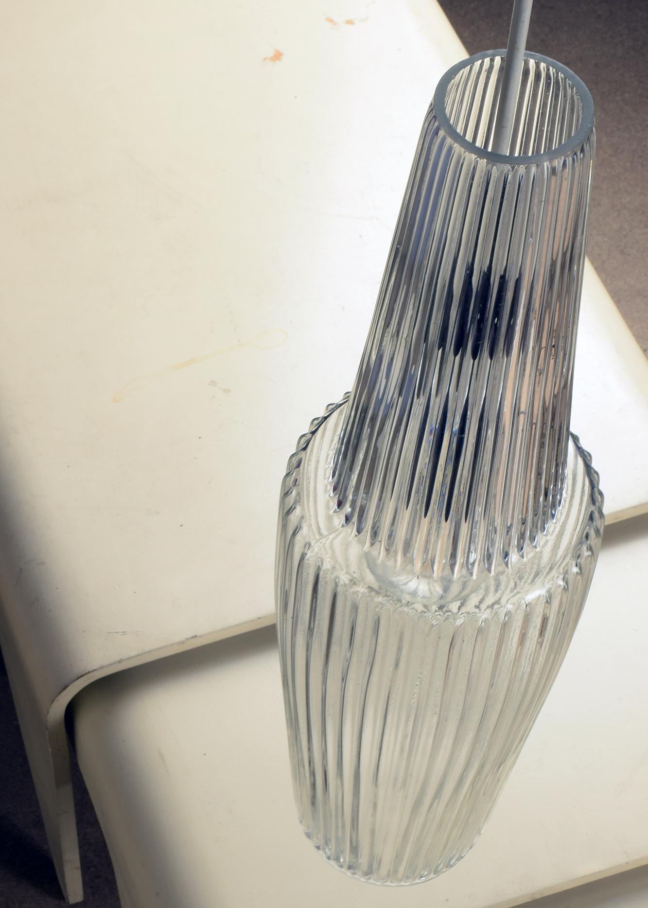 Glass Pendant Lamp 'Pisa' by Aloys Gangkofner for Peill & Putzler, 1950s For Sale 2