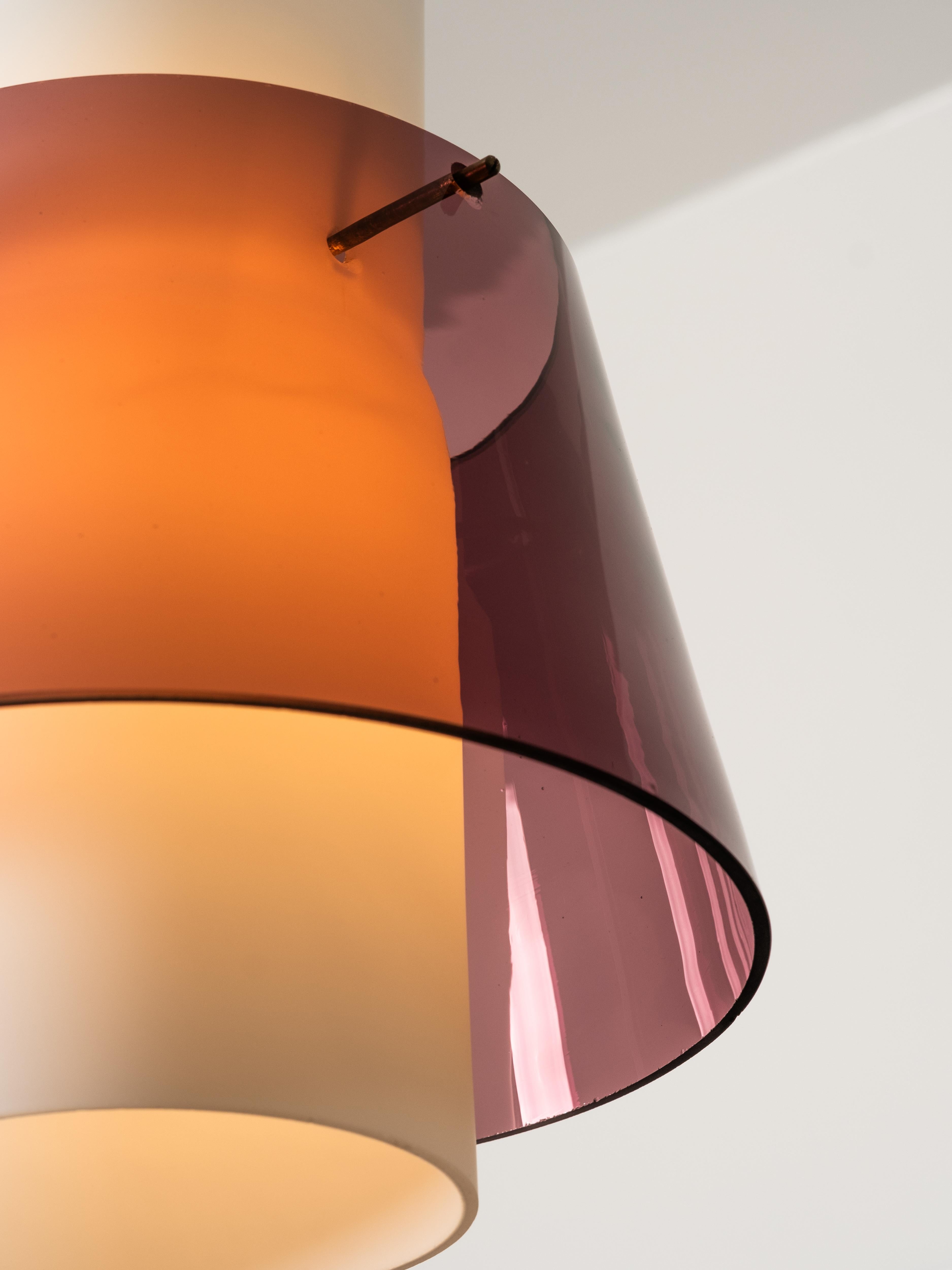 Lampada a sospensione in vetro, Stockmann, Finlandia, anni '50 In condizioni buone in vendita a Karis, Nyland