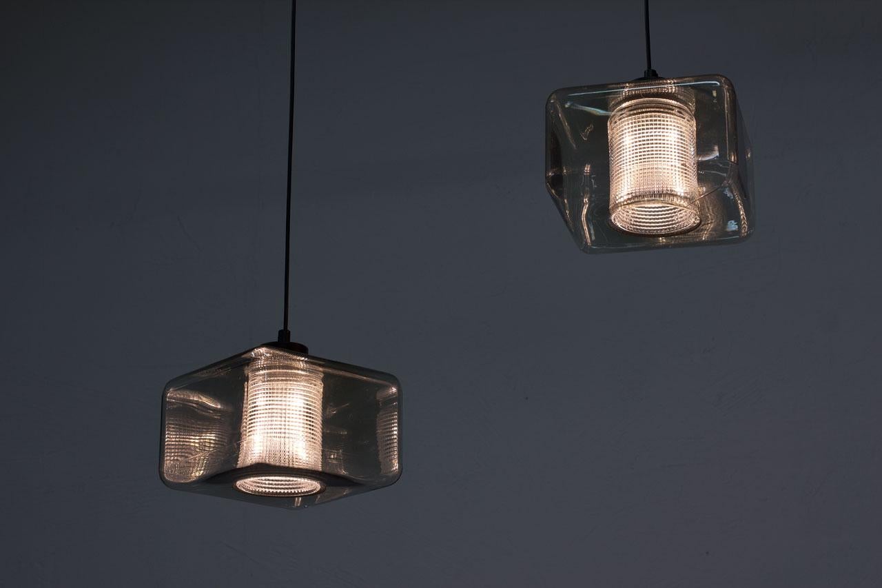 Glass Pendant Lamps by Carl Fagerlund for Orrefors 1