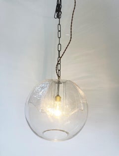 Glass pendant light by Peil and Putzler, 1970s