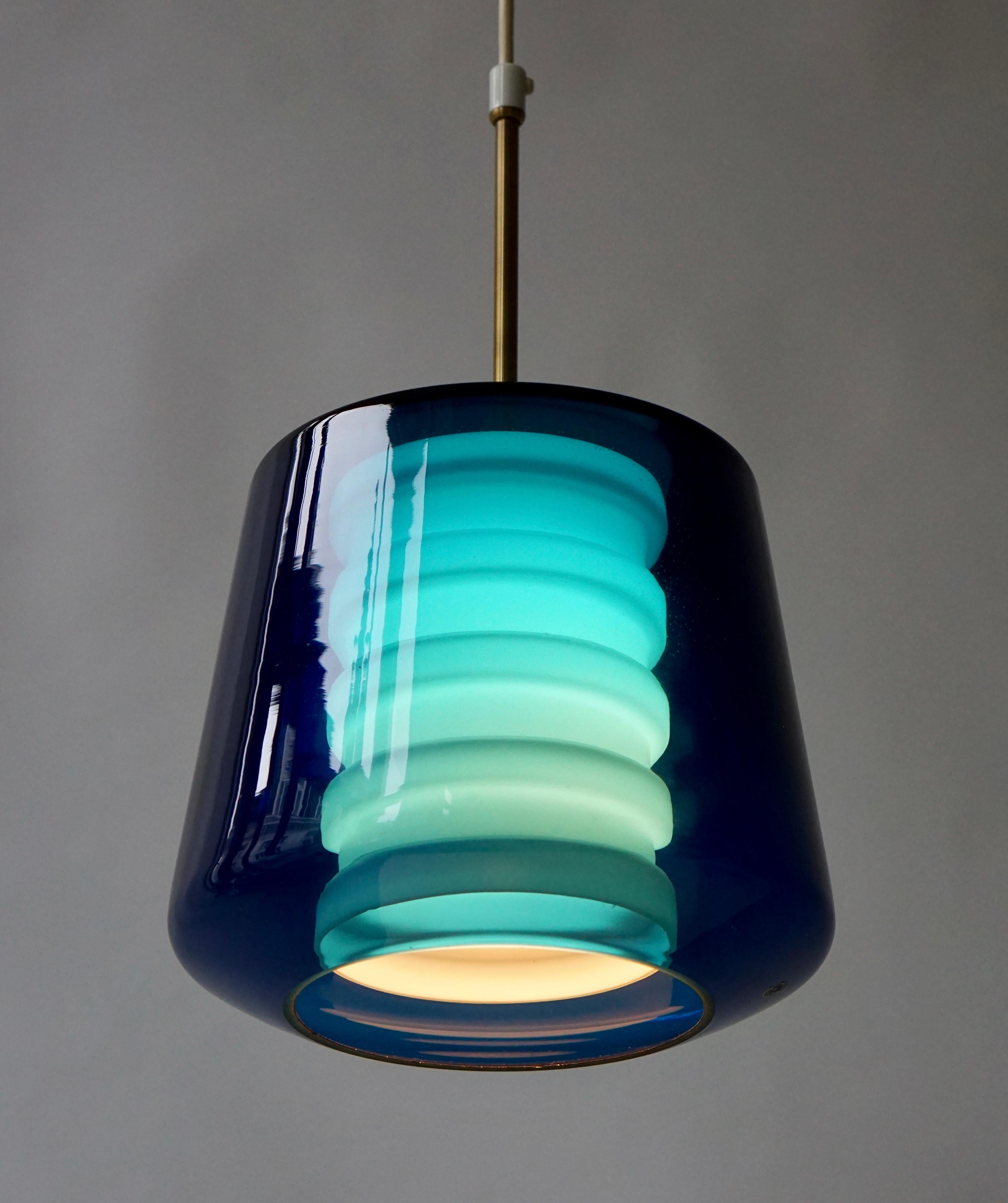 Glass Pendant Light, Sweden For Sale 1
