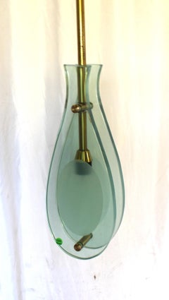 Glass Pendant Mid-Century / After Fontana Arte