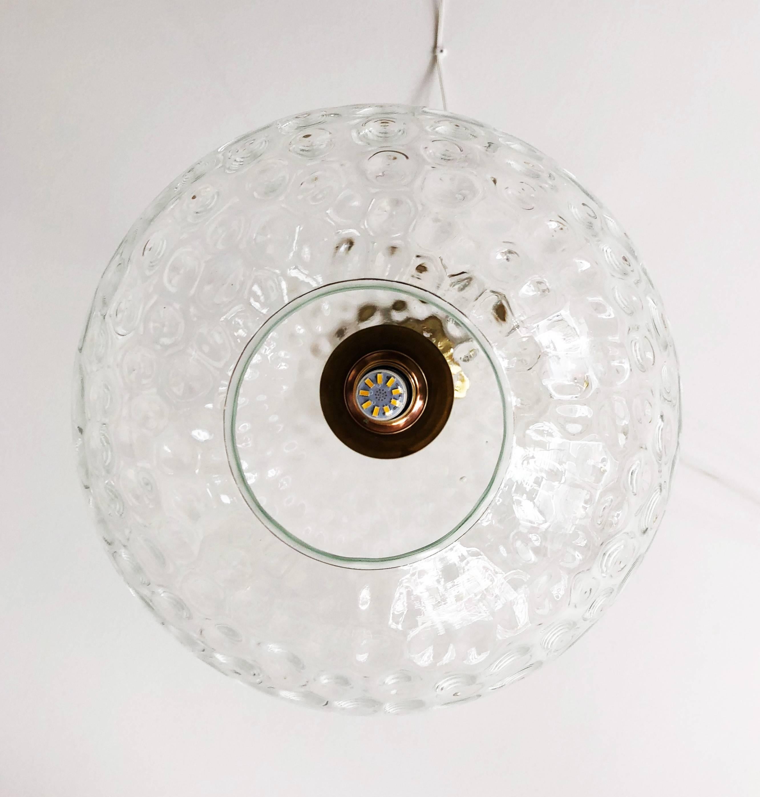 Contemporary Glass Pendant with Lenses For Sale