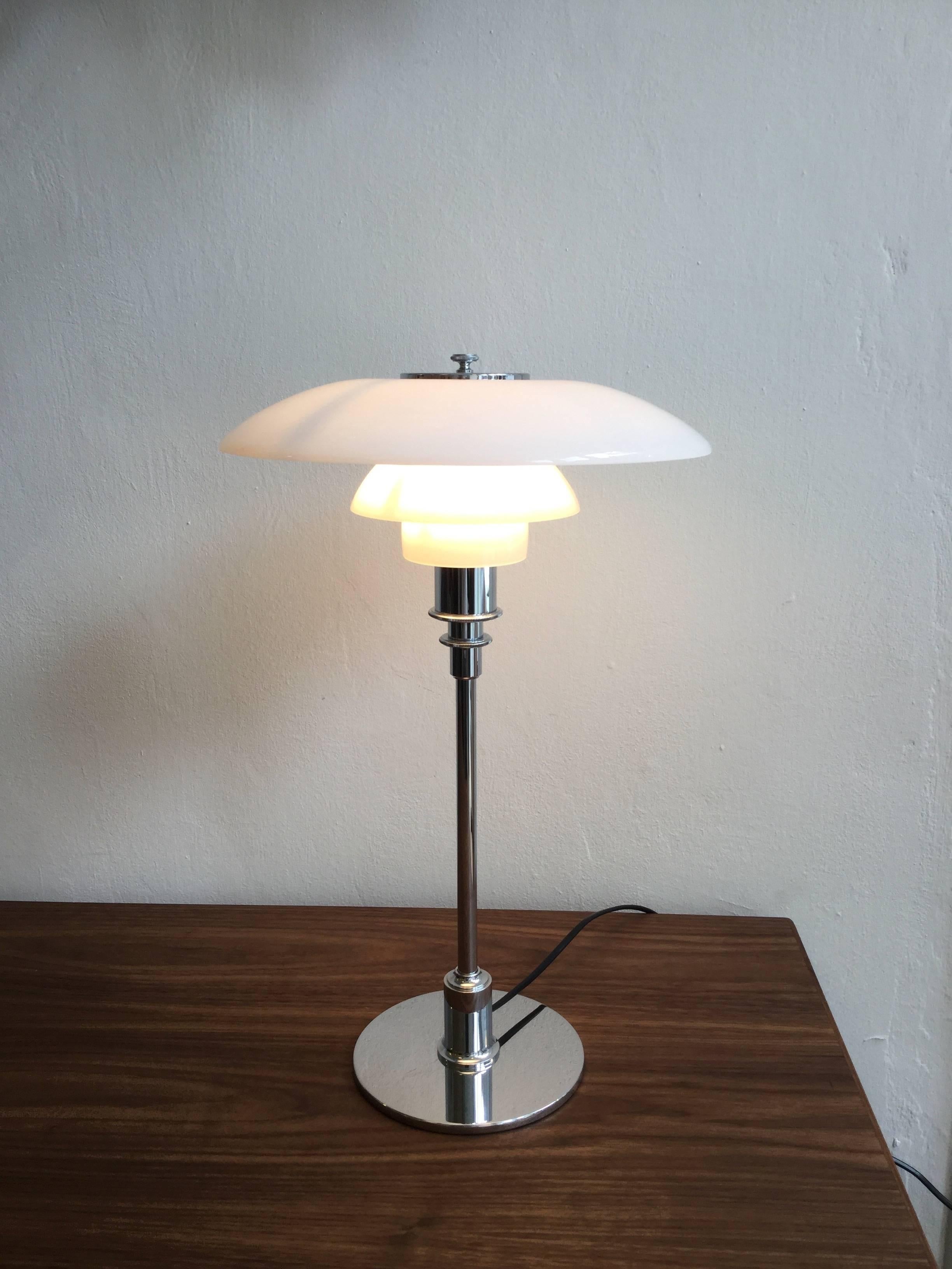 Scandinavian Modern Glass PH 3/2 Lamp by Poul Henningsen, Louis Poulsen, Denmark