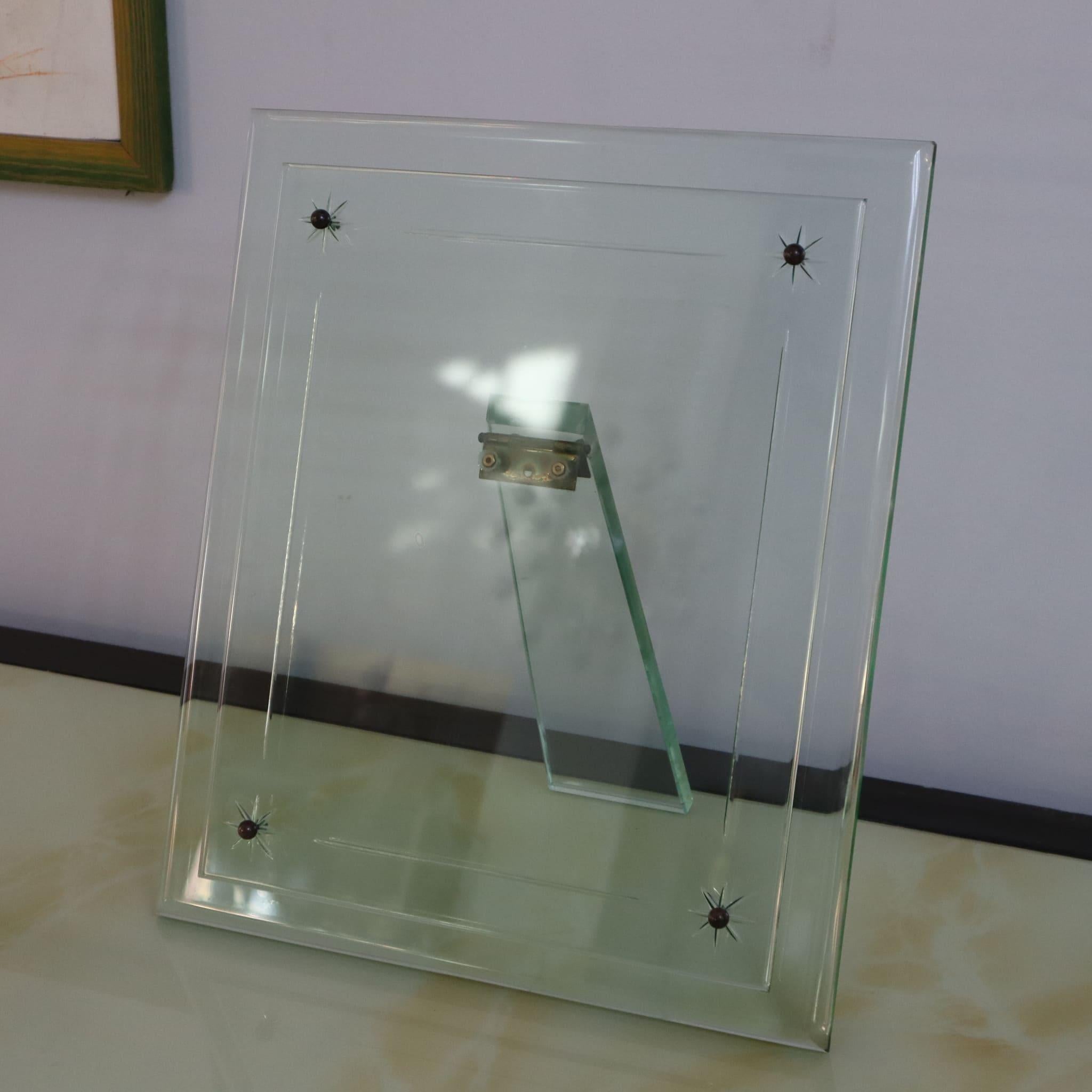 Fotorahmen aus Glas, Pietro Chiesa für Fontana Arte zugeschrieben, Italien, 1940er Jahre (Italienisch) im Angebot