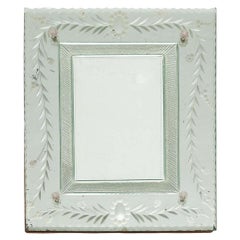 Vintage Glass Picture Frame, circa 1950