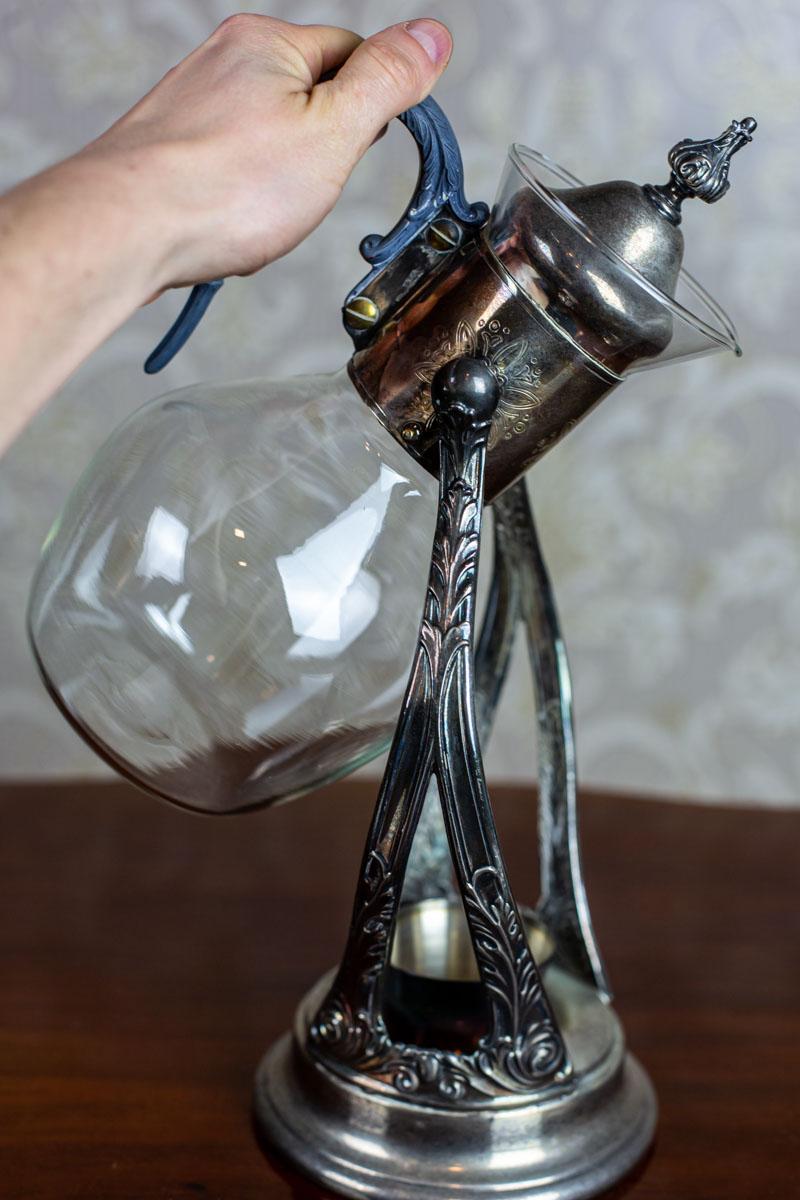 Glass Pitcher from the 1930s with a Gorham Heater 2