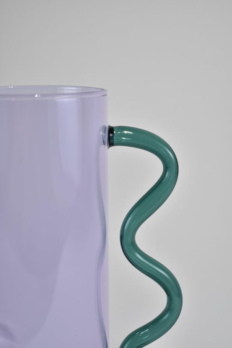 lilac glass pitcher