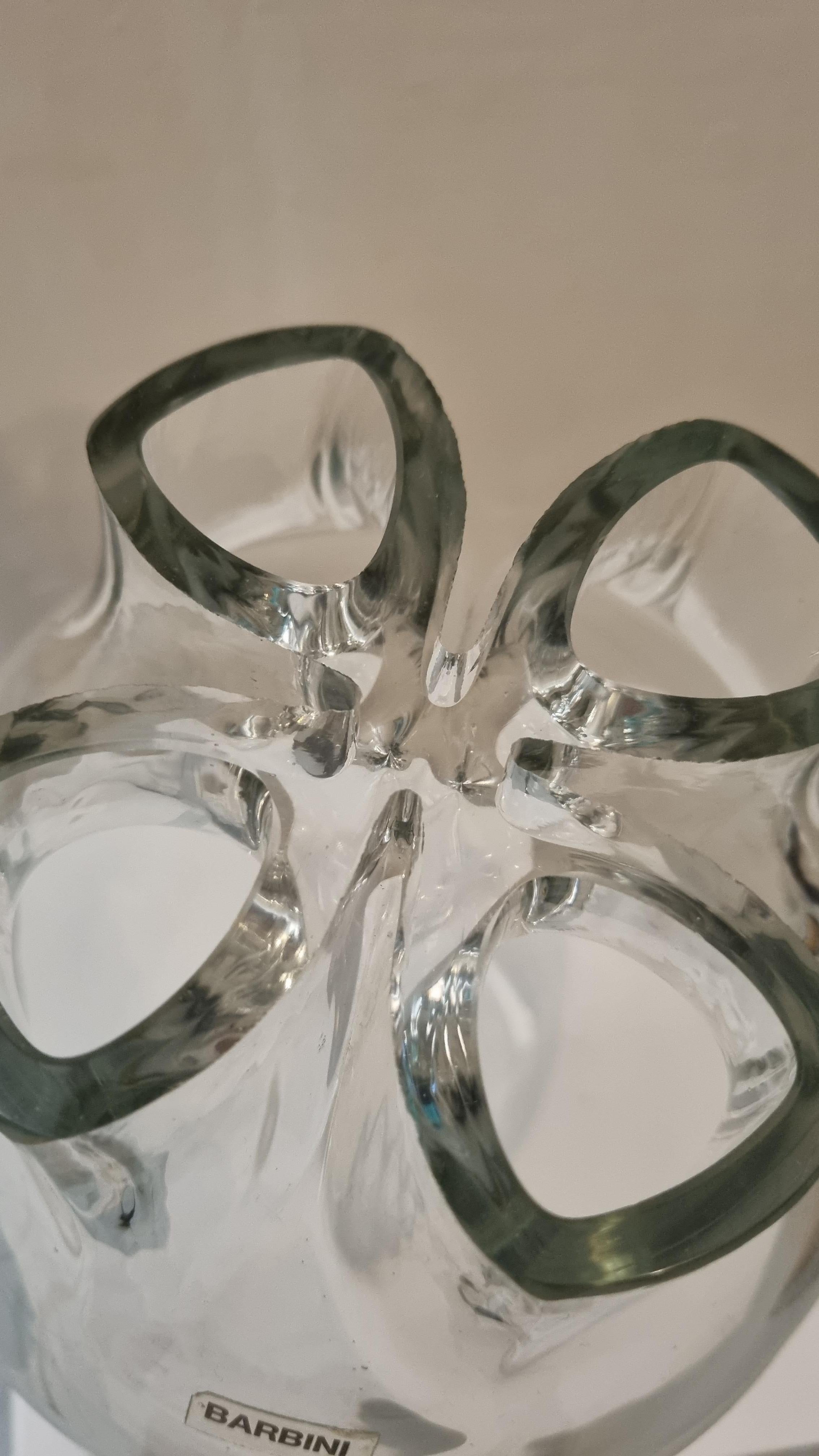 Pflanzgefäß aus Glas, hergestellt von Alfredo Barbini für Vetreria Barbini, Murano, 70er-Jahre (Handgefertigt) im Angebot