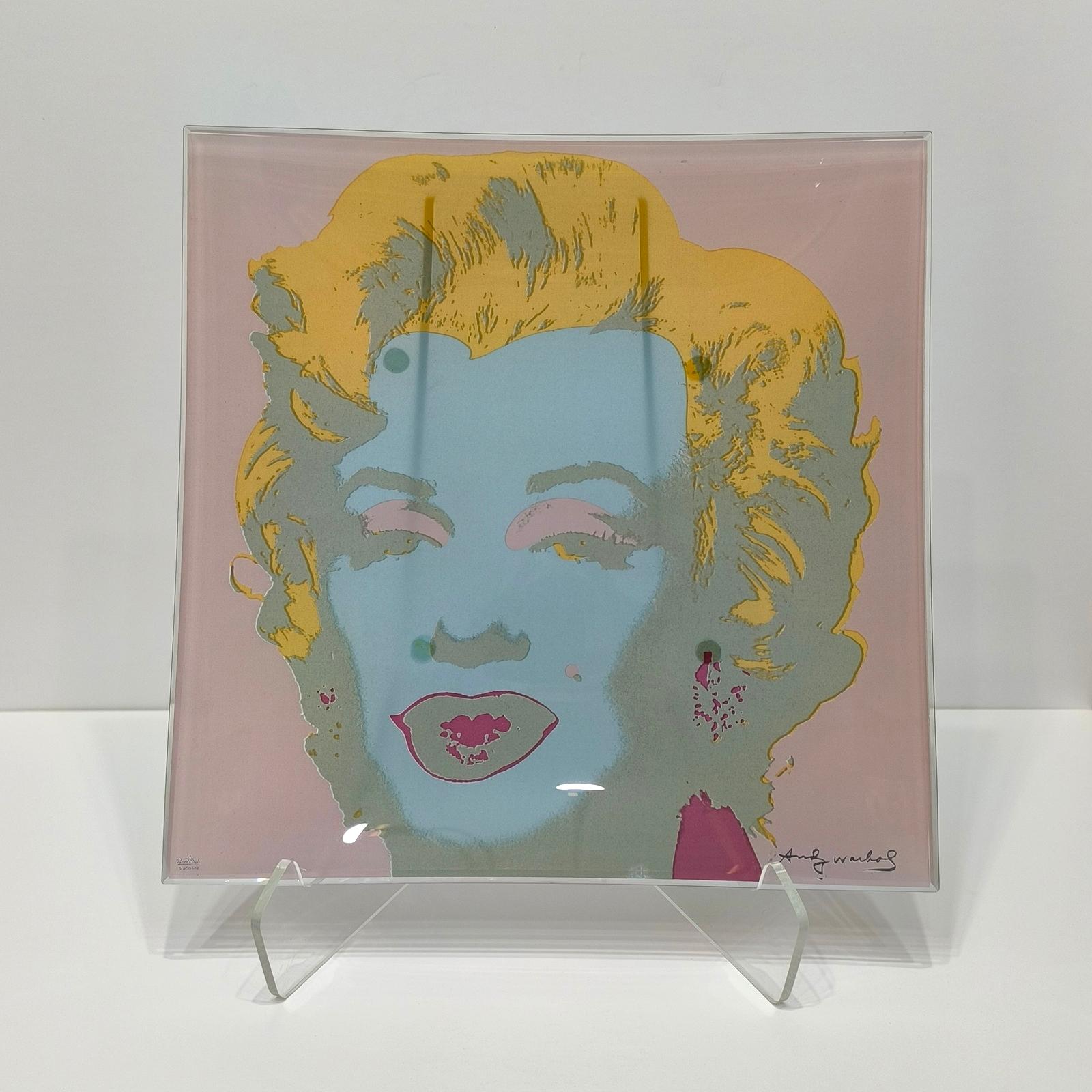 Postmoderno Marilyn Monroe in vetro di Andy Warhol, Linee Studio Rosenthal, anni '90 in vendita