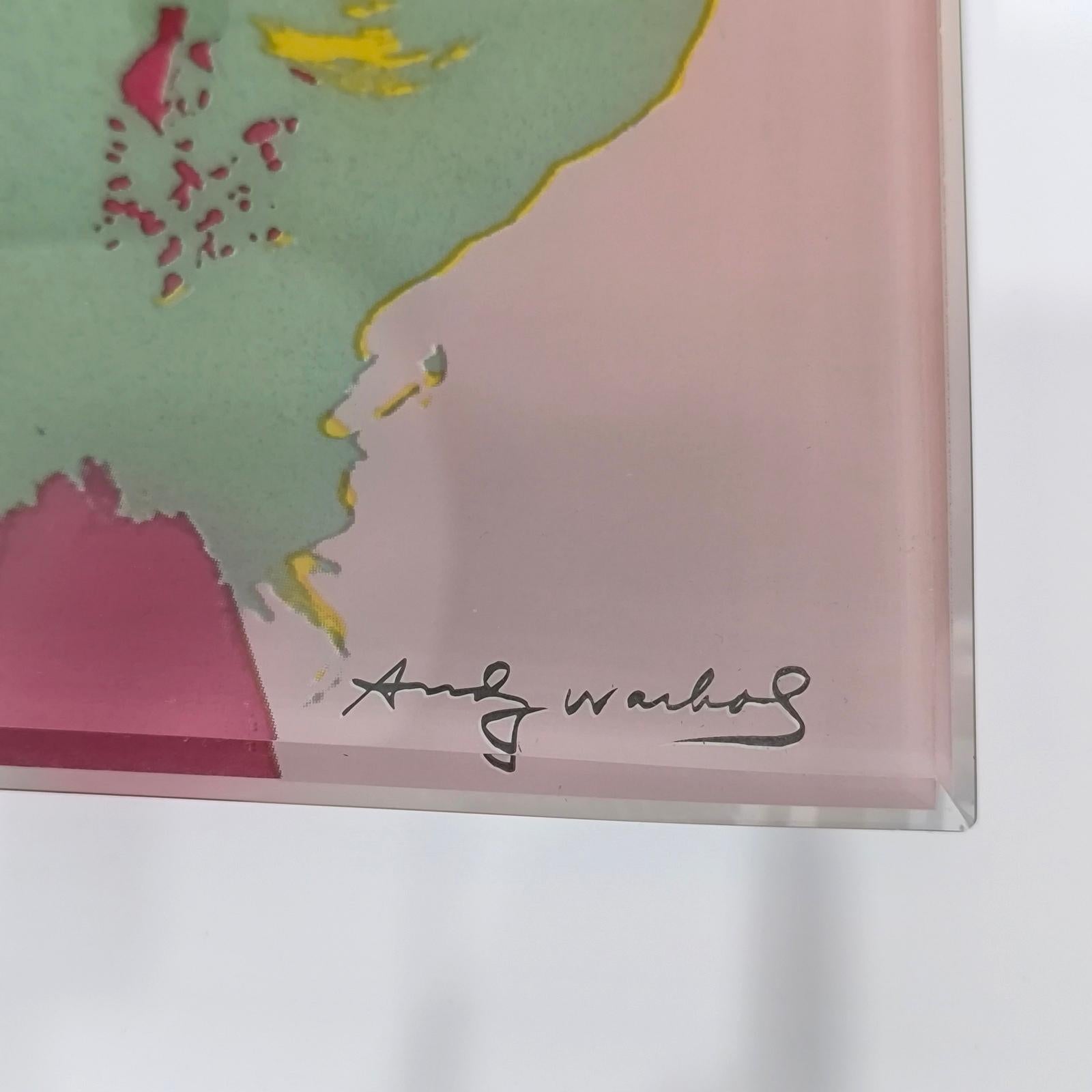 Vetro Marilyn Monroe in vetro di Andy Warhol, Linee Studio Rosenthal, anni '90 in vendita