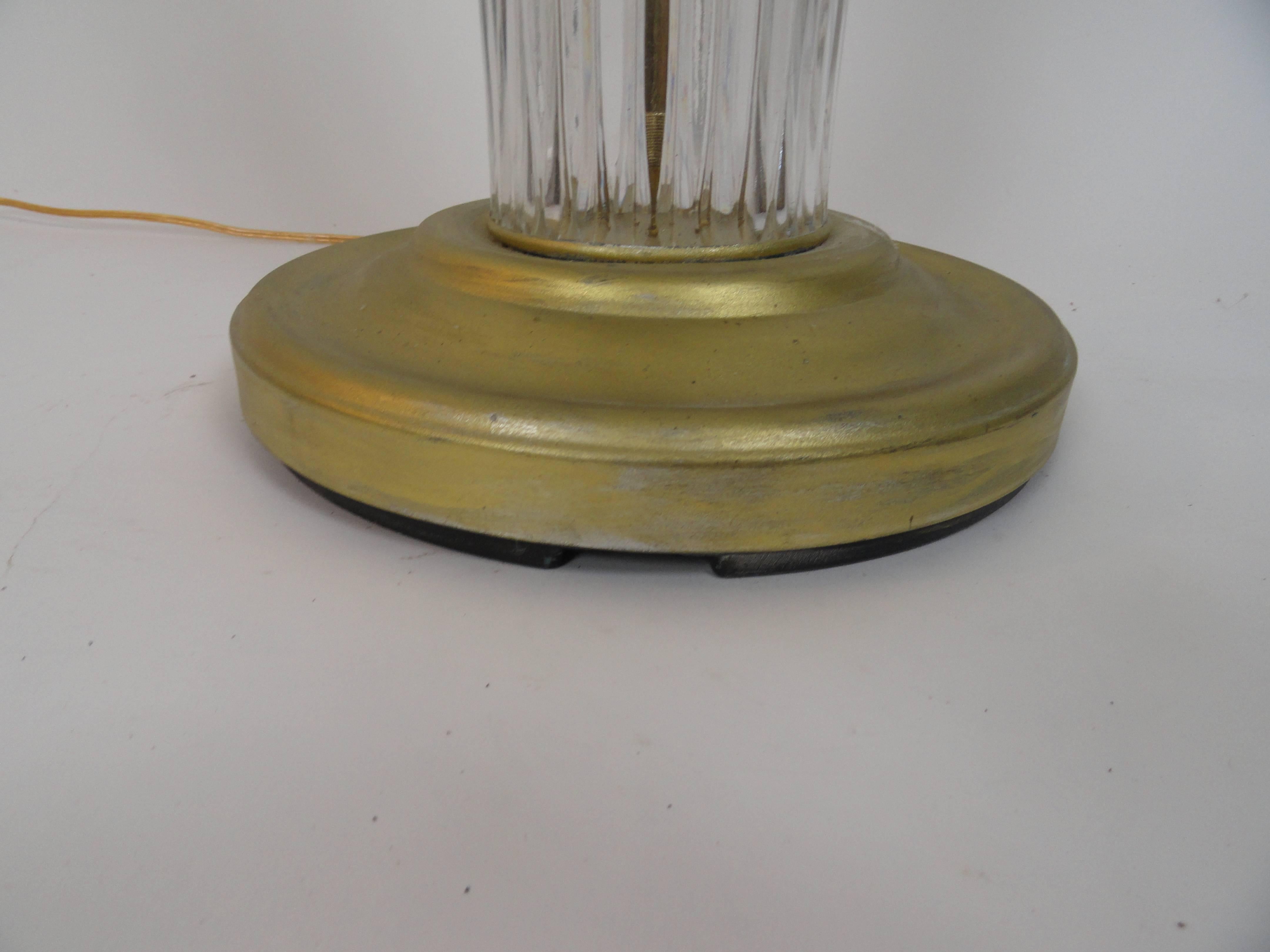 American Glass Pole Lamp For Sale