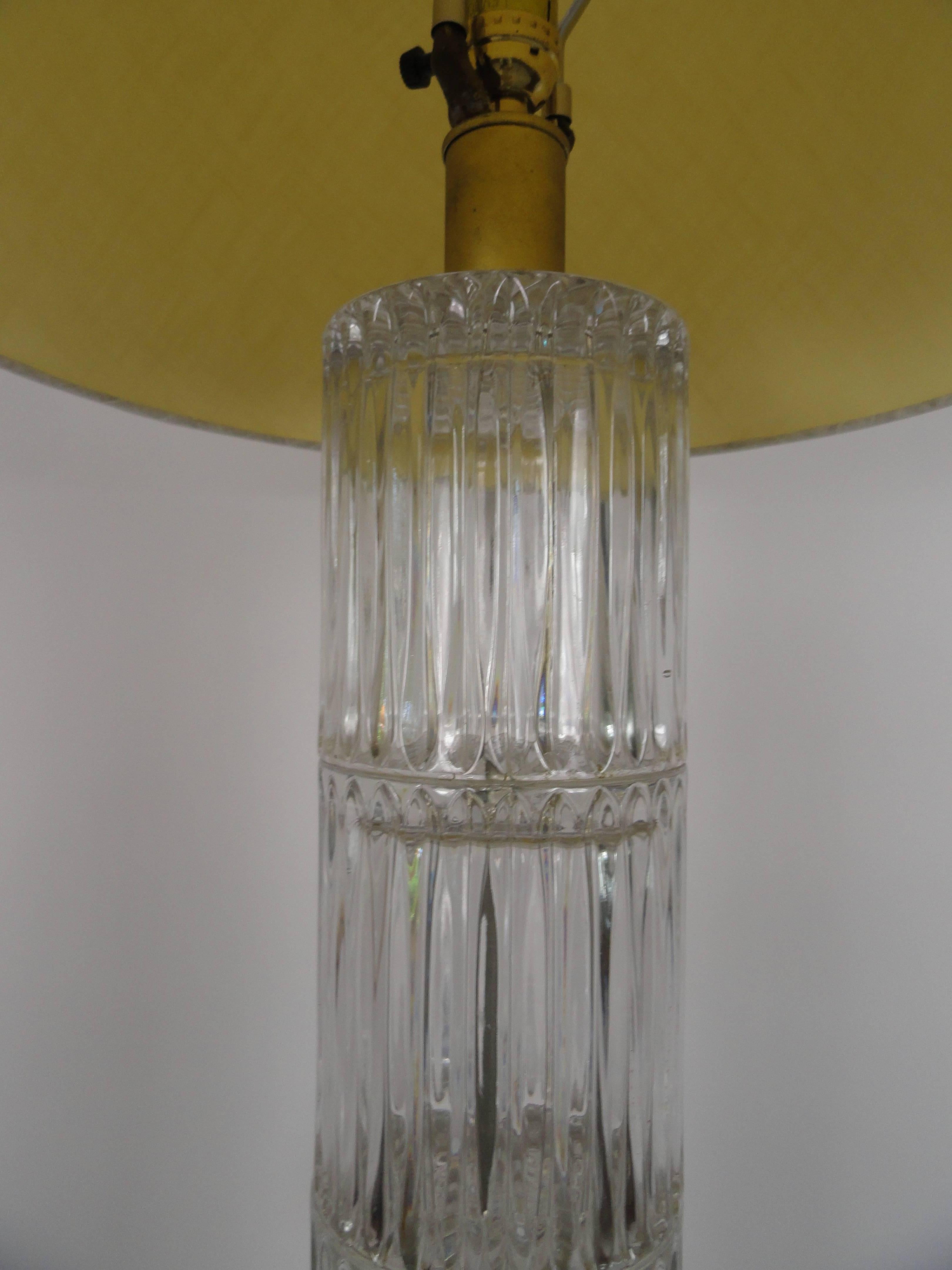 Late 20th Century Glass Pole Lamp For Sale