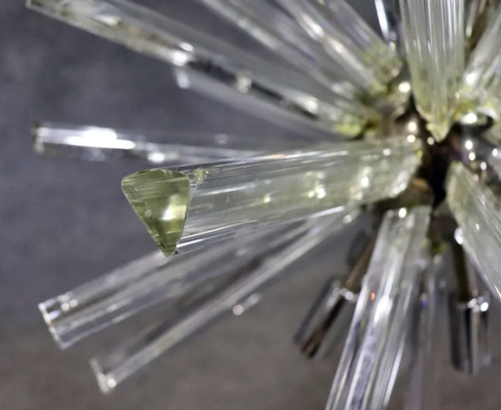 Glass Prism Sputnik Chandelier For Sale 3
