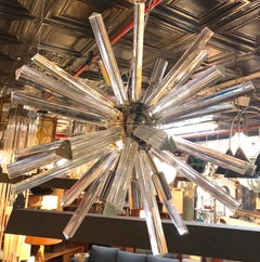 Glass Prism Sputnik Chandelier