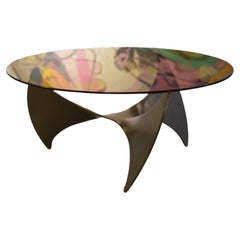 Glass Propeller Coffee Table by Knut Hesterberg for Ronald Schmidt, 1967