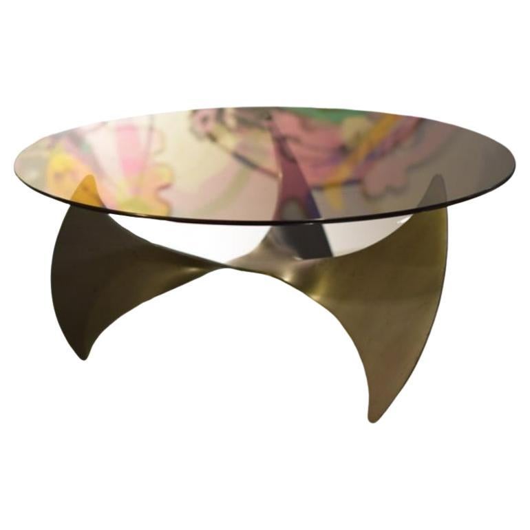 Mesa baja de hélice de cristal de Knut Hesterberg para Ronald Schmidt, 1967 en venta