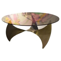 Tavolino da caffè a elica in vetro di Knut Hesterberg per Ronald Schmidt, 1967