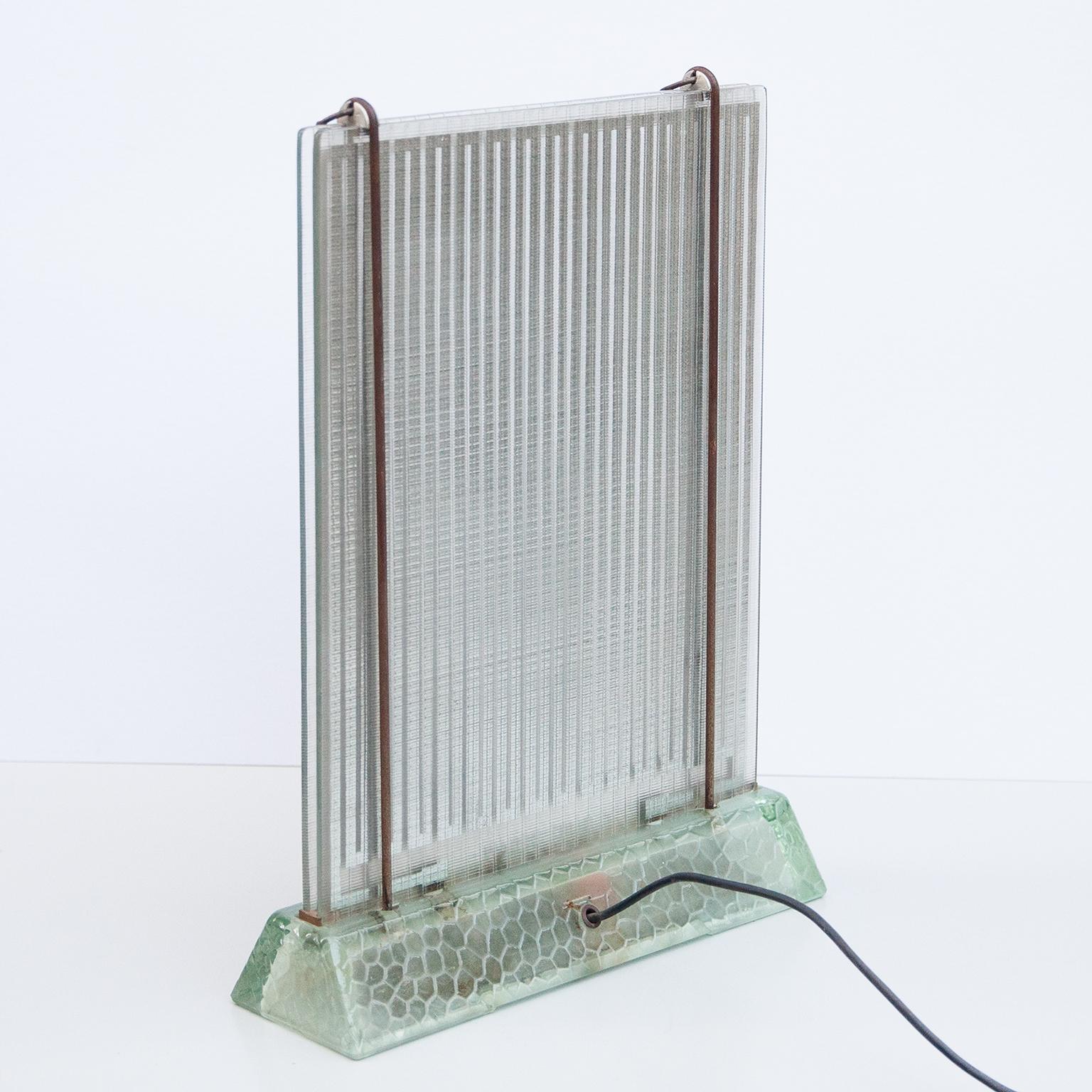 French Glass Radiator by Rene-Andre Coulon for Saint-Goban, France, 1937 For Sale