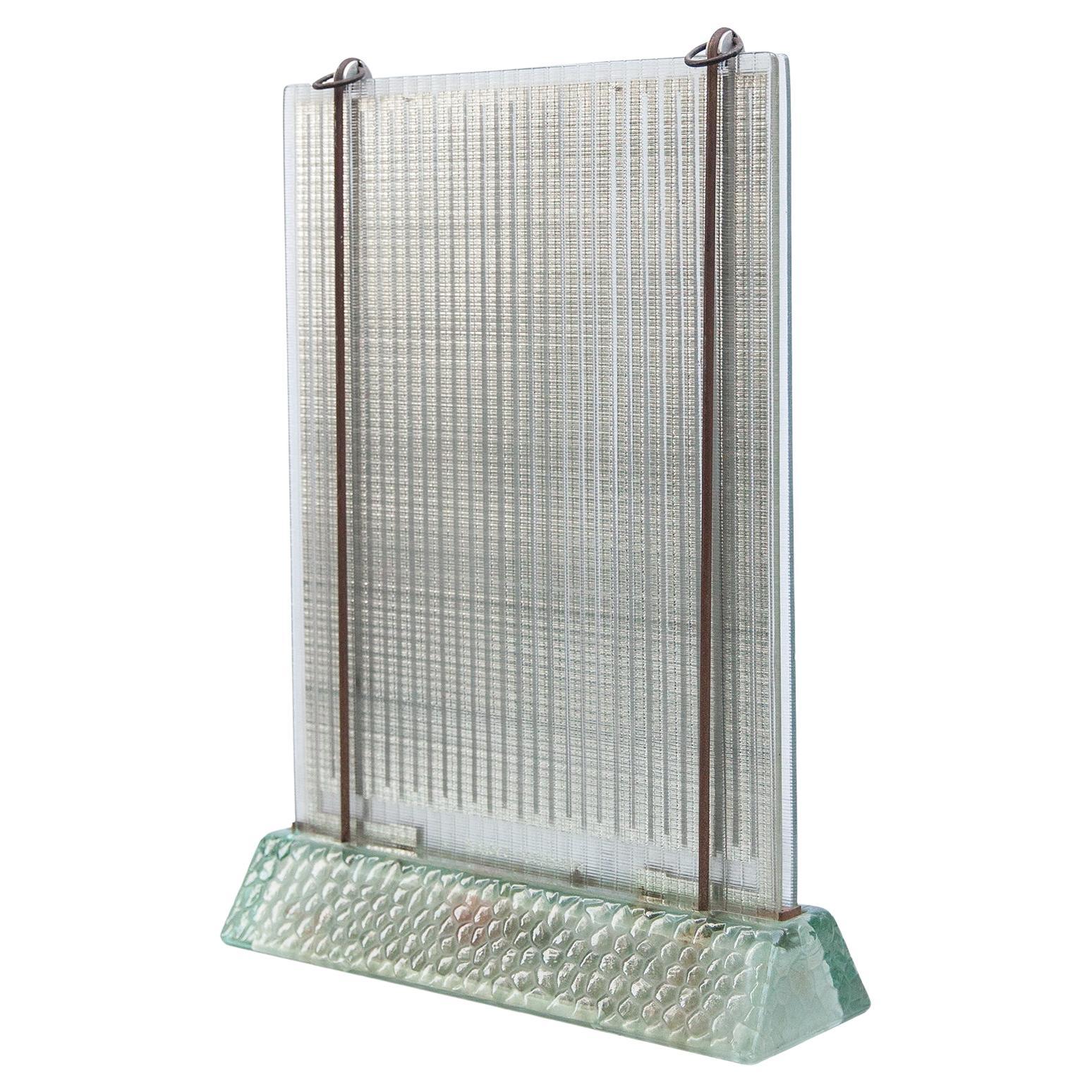 Glass Radiator by Rene-Andre Coulon for Saint-Goban, France, 1937 For Sale