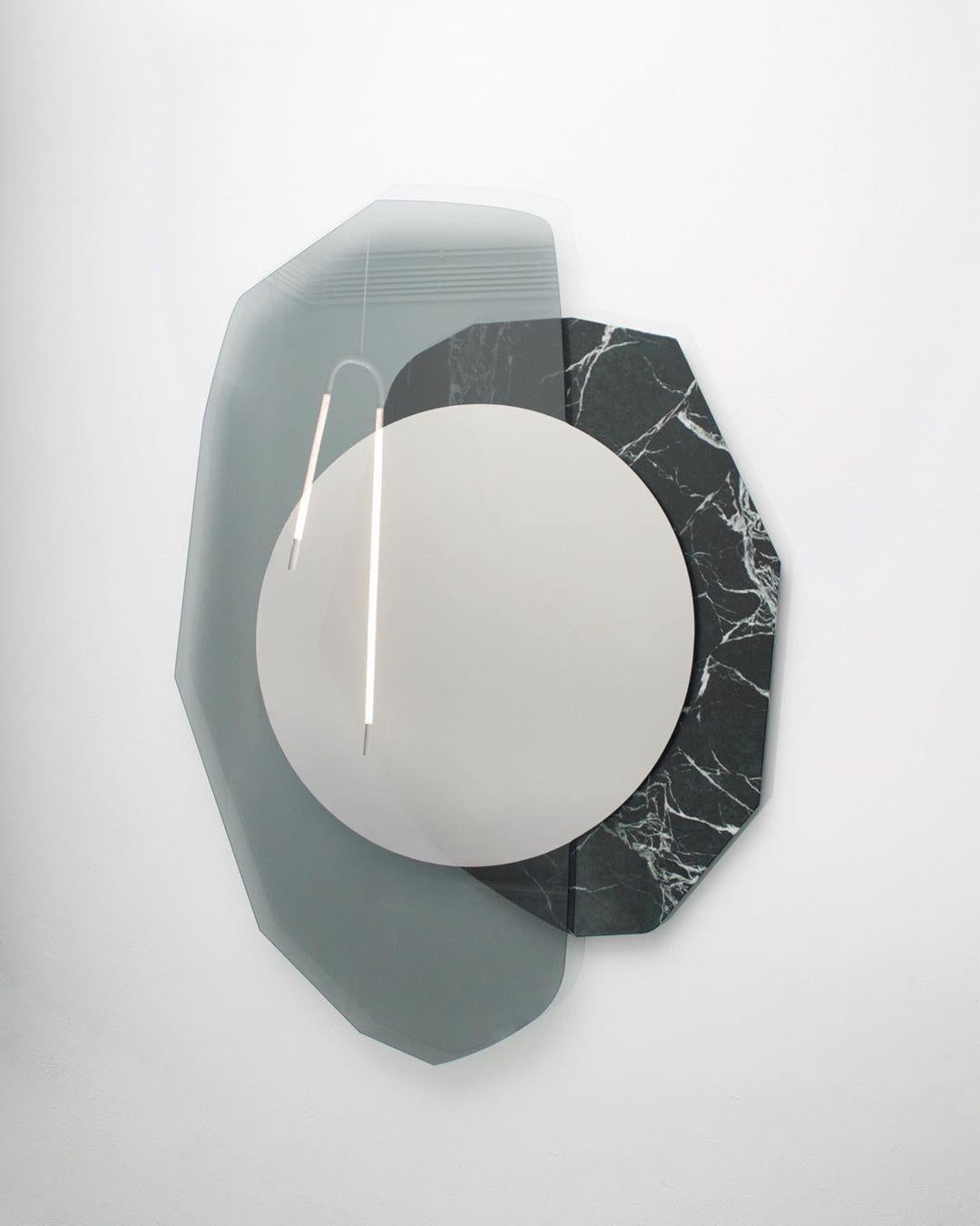 Contemporary Glass Repeated Mirror II by OS and OOS For Sale