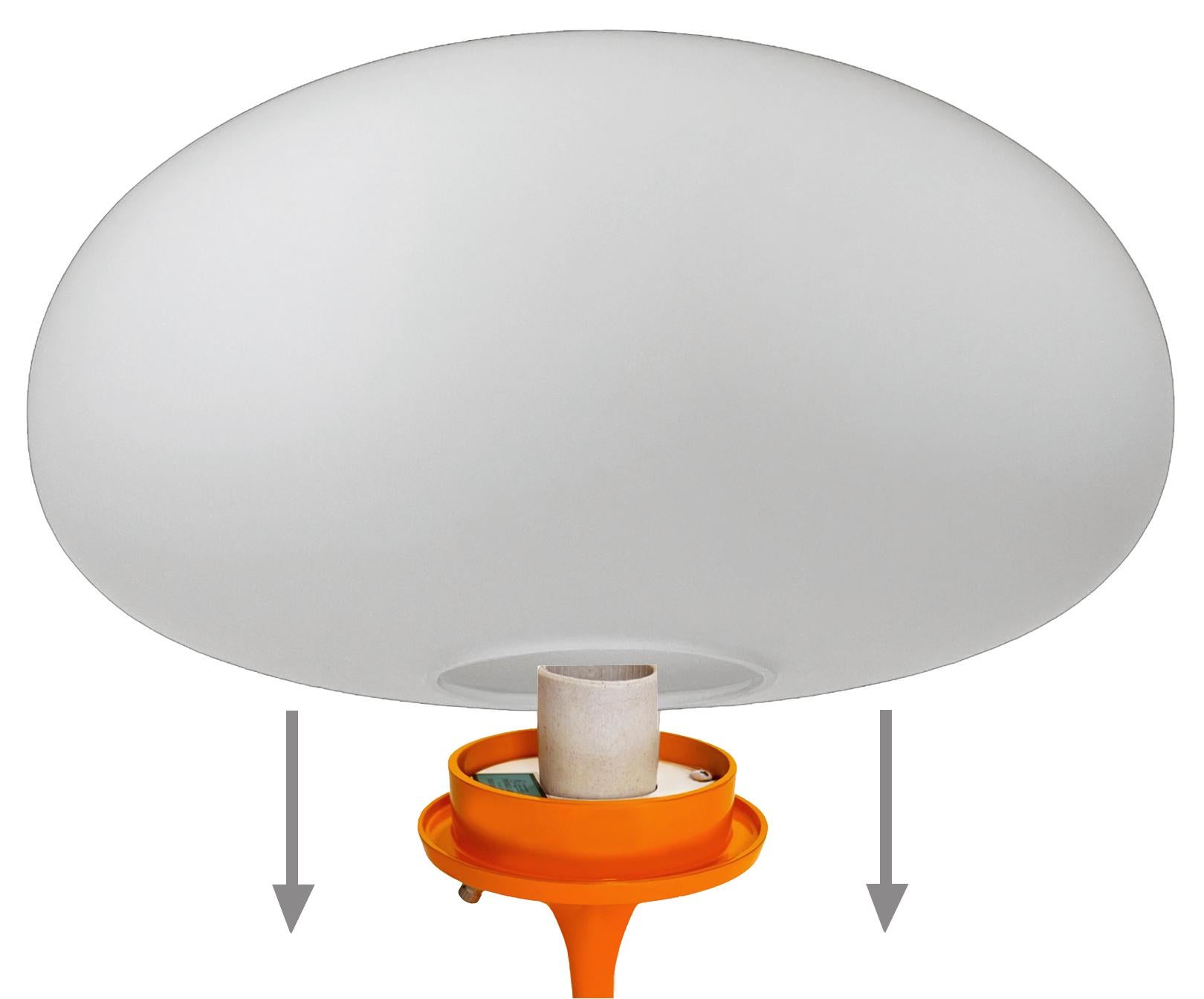 Blown Glass Glass Replacement Shade for Laurel Lamp in Frosted White Globe Form For Sale