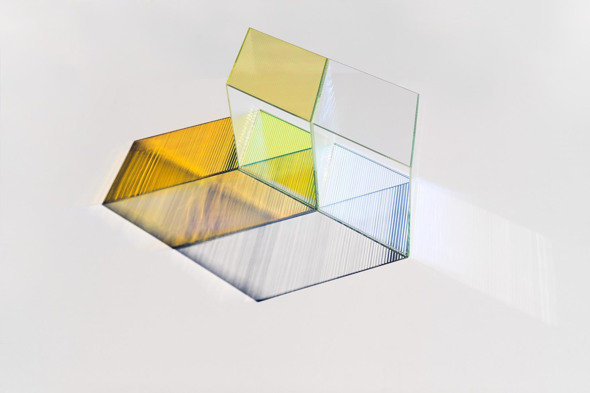 Couchtisch „Rho Oblong 35“ aus Glas, Sebastian Scherer (Deutsch) im Angebot