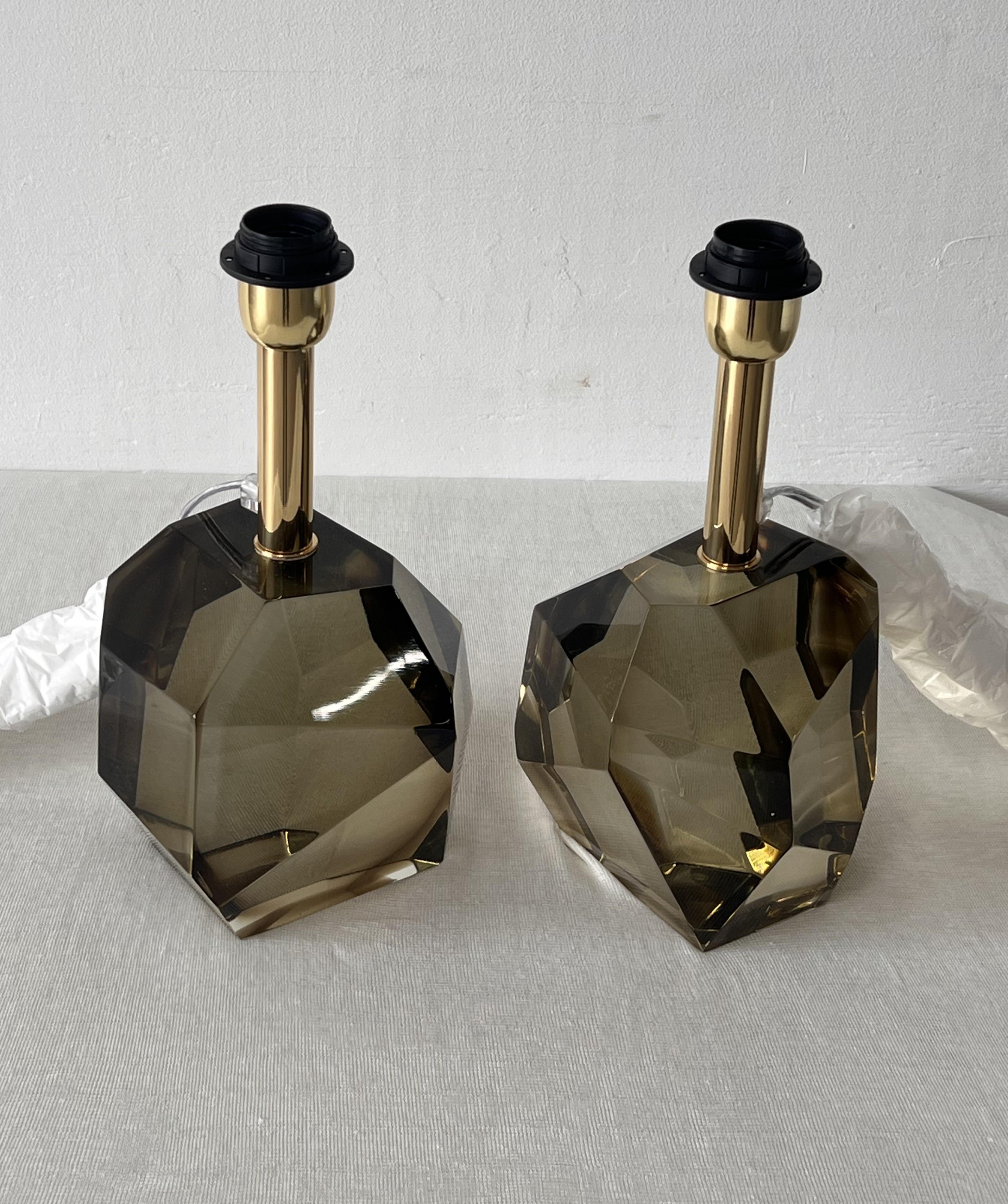 XXIe siècle et contemporain Lampes de table en verre 