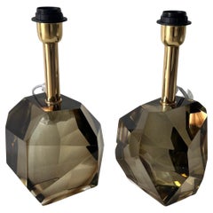 Lampade da tavolo in vetro "Rock" Gold di Alberto Dona