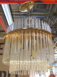 Glass Rod Chandelier by Sciolari