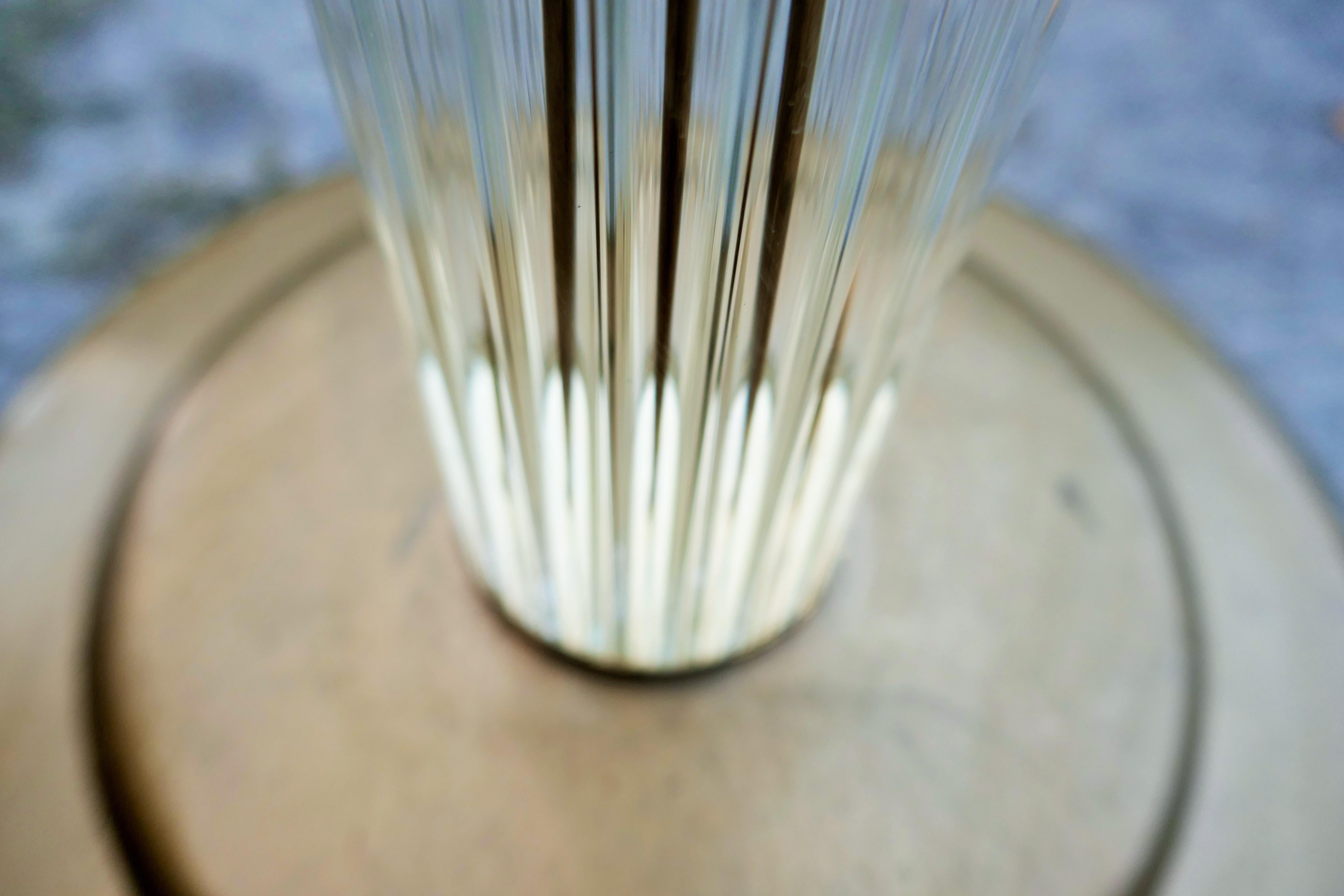 Glass rod column attributed to Venini in vendita 9