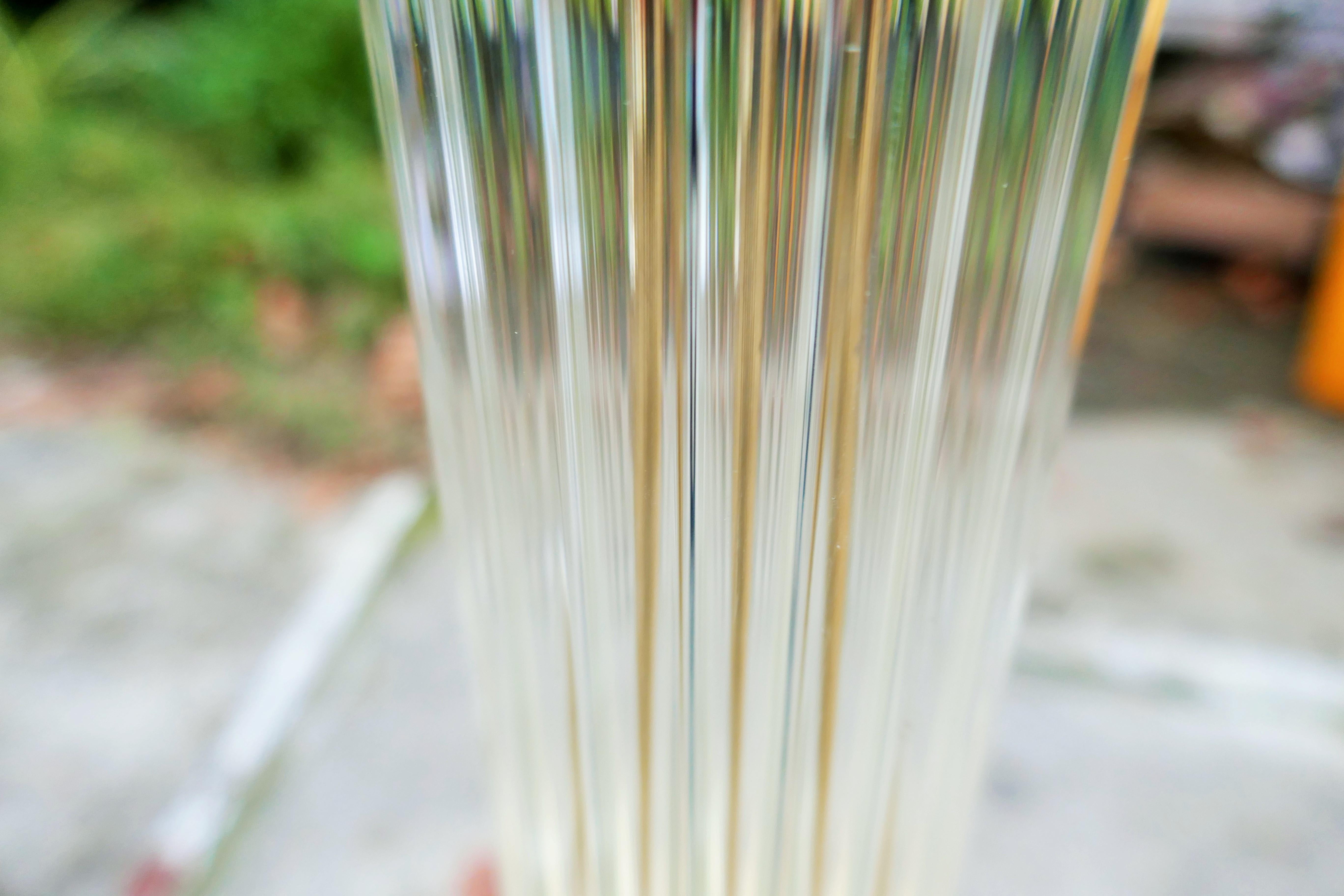 Glass rod column attributed to Venini in vendita 10