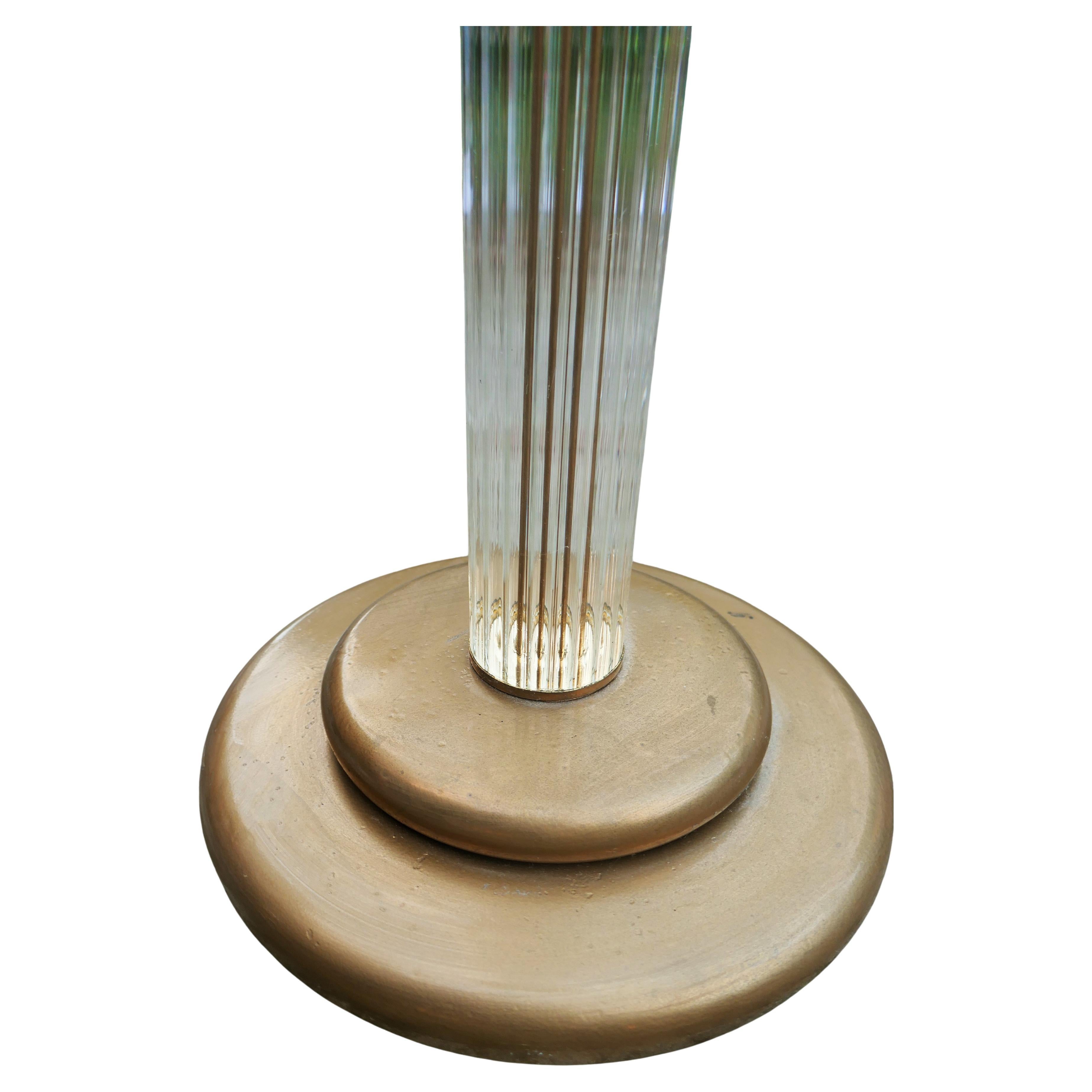 Ottone Glass rod column attributed to Venini in vendita