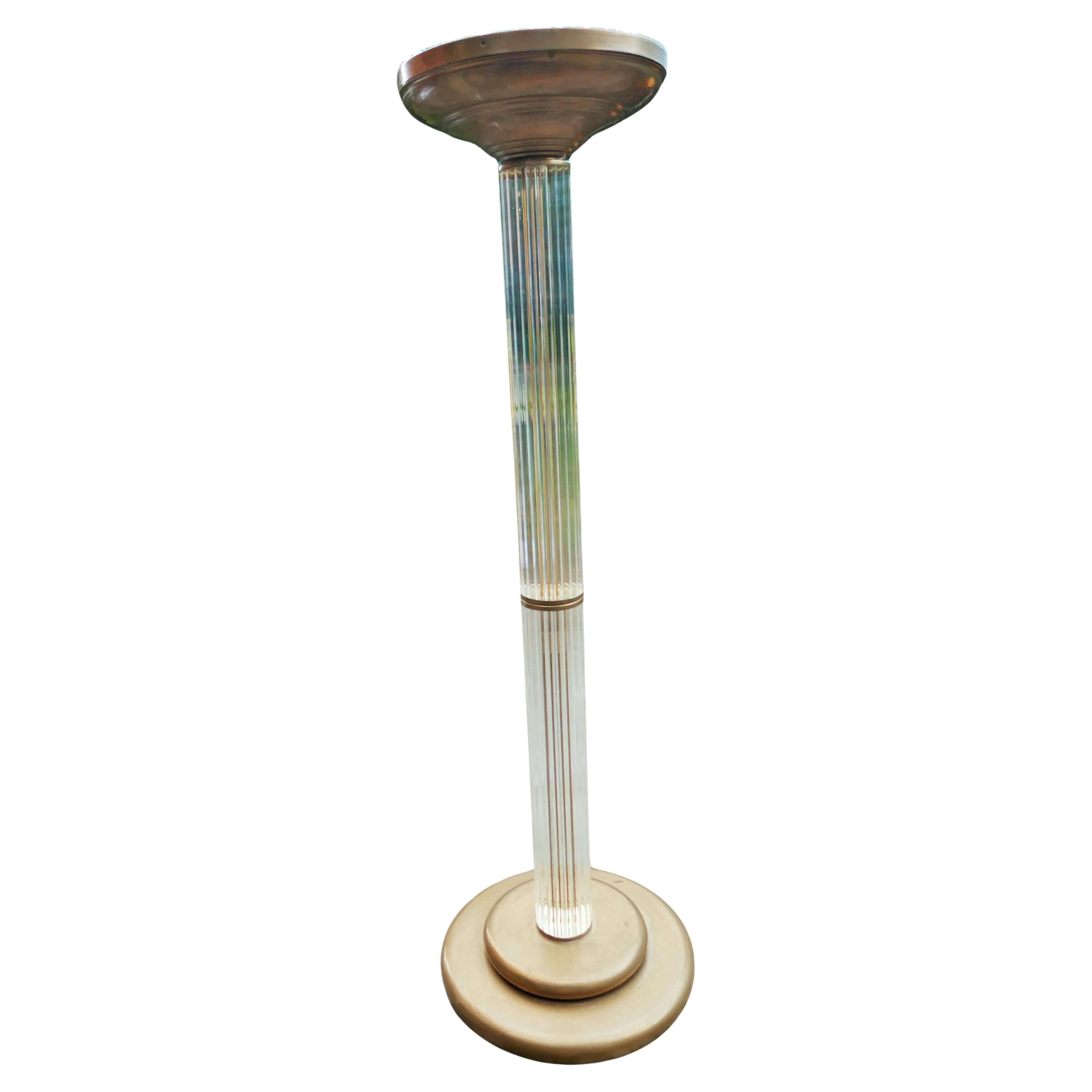 Glass rod column attributed to Venini in vendita