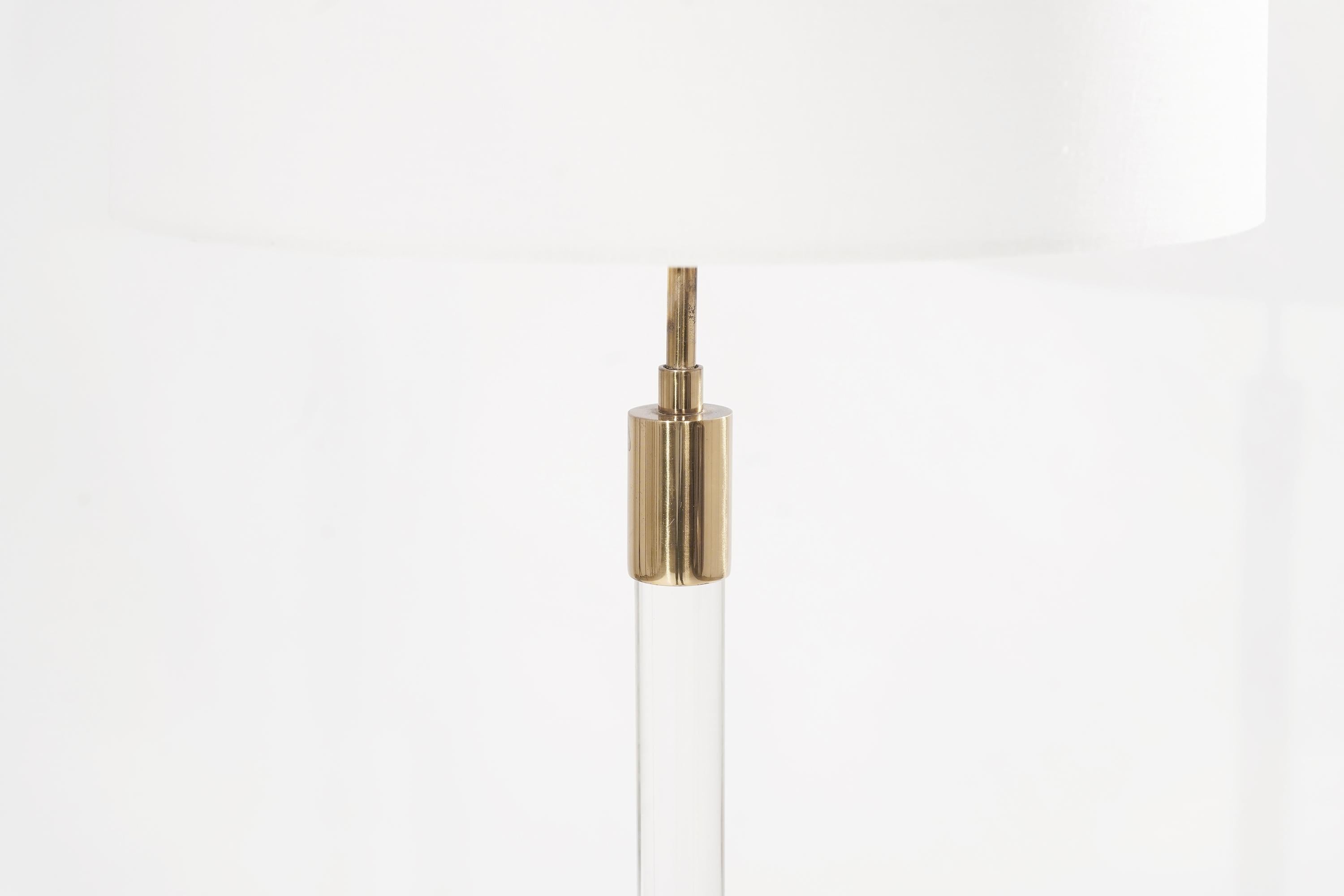 20th Century Glass Rod Floor Lamps by Hansen Lighting Co. New York, 1970s For Sale