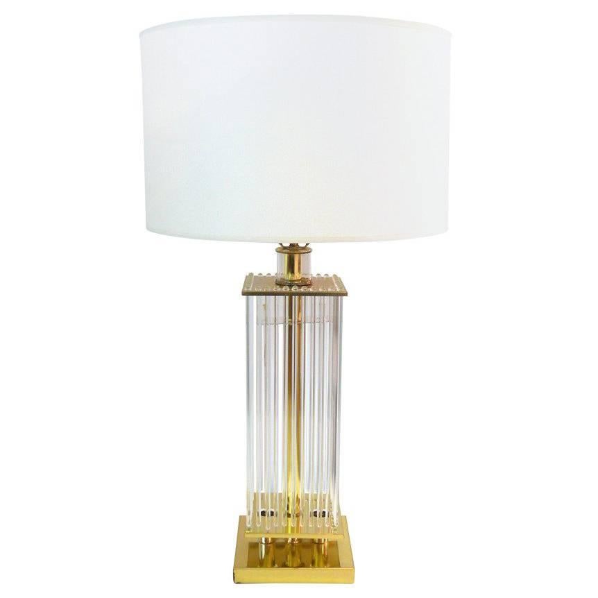 Glass Rod Table Lamp By Sciolari for 