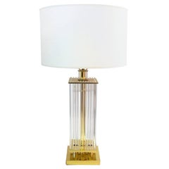  Glass Rod Table Lamp By Sciolari for Lightolier